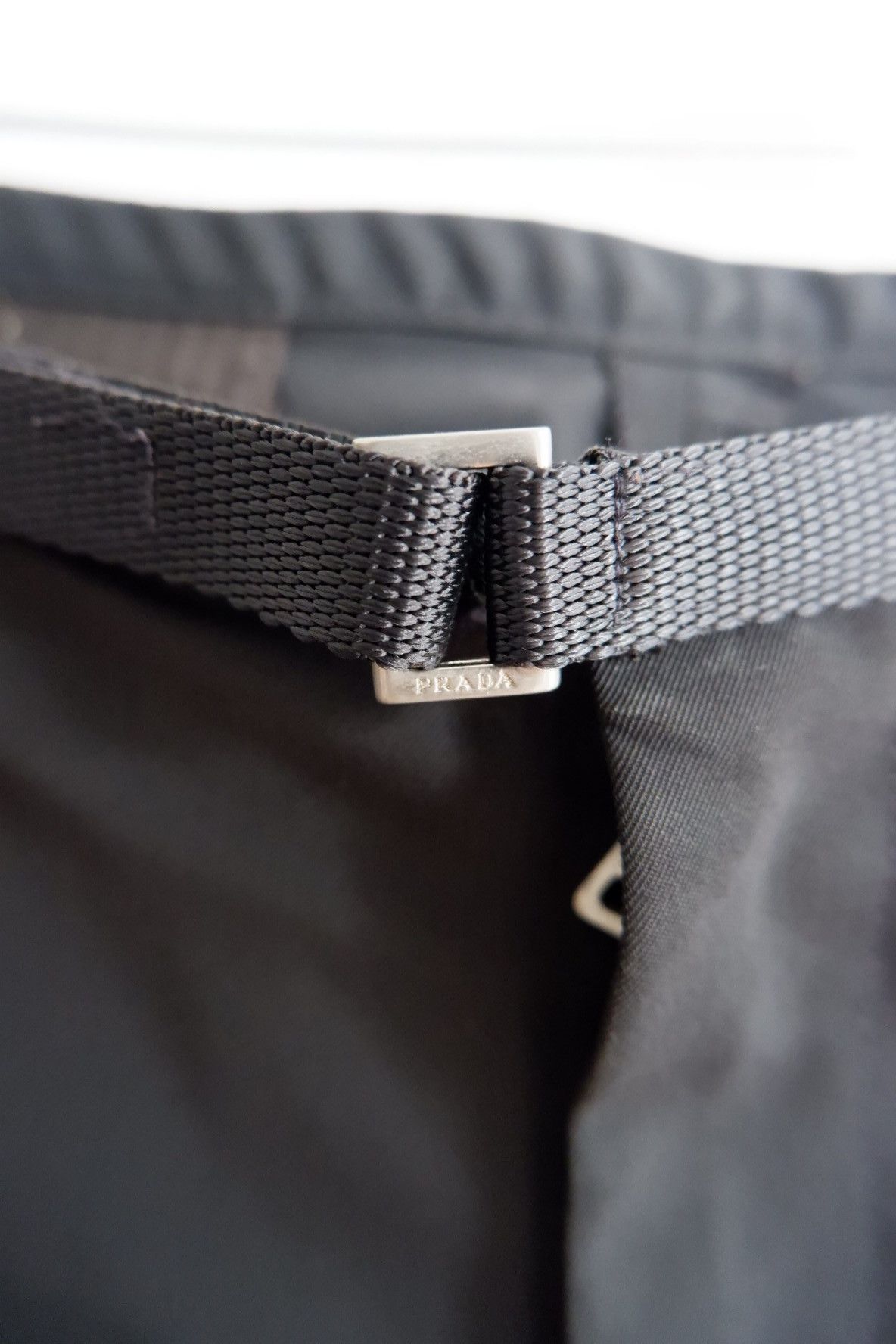 Prada PRADA Nylon Gabardine Cropped Belted Zipper Leg Pants Size US 34 / EU 50 - 4 Thumbnail