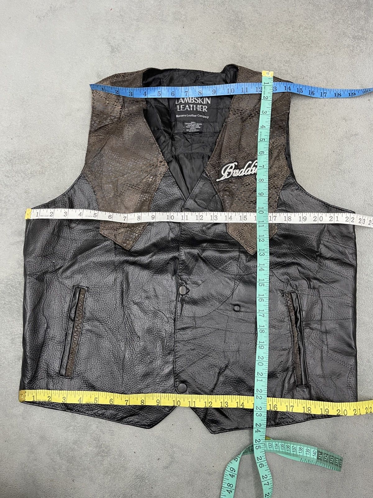 Japanese Brand ARCHIVE💥KANAGAWA BUDDIES HD RIDER CLUB LEATHER VEST JACKET Size US L / EU 52-54 / 3 - 9 Thumbnail