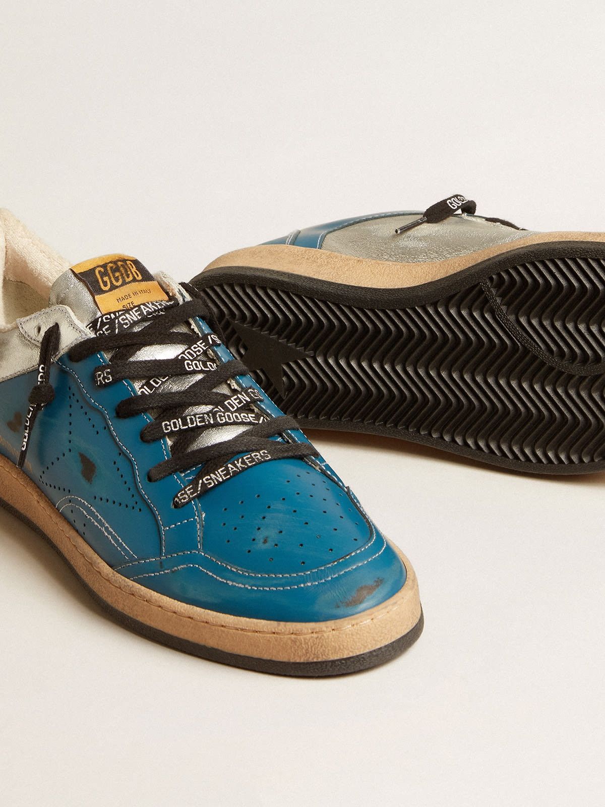 Golden Goose o1w1db10425 Ball Star Sneakers in Blue/Silver Size US 8 / EU 41 - 3 Thumbnail