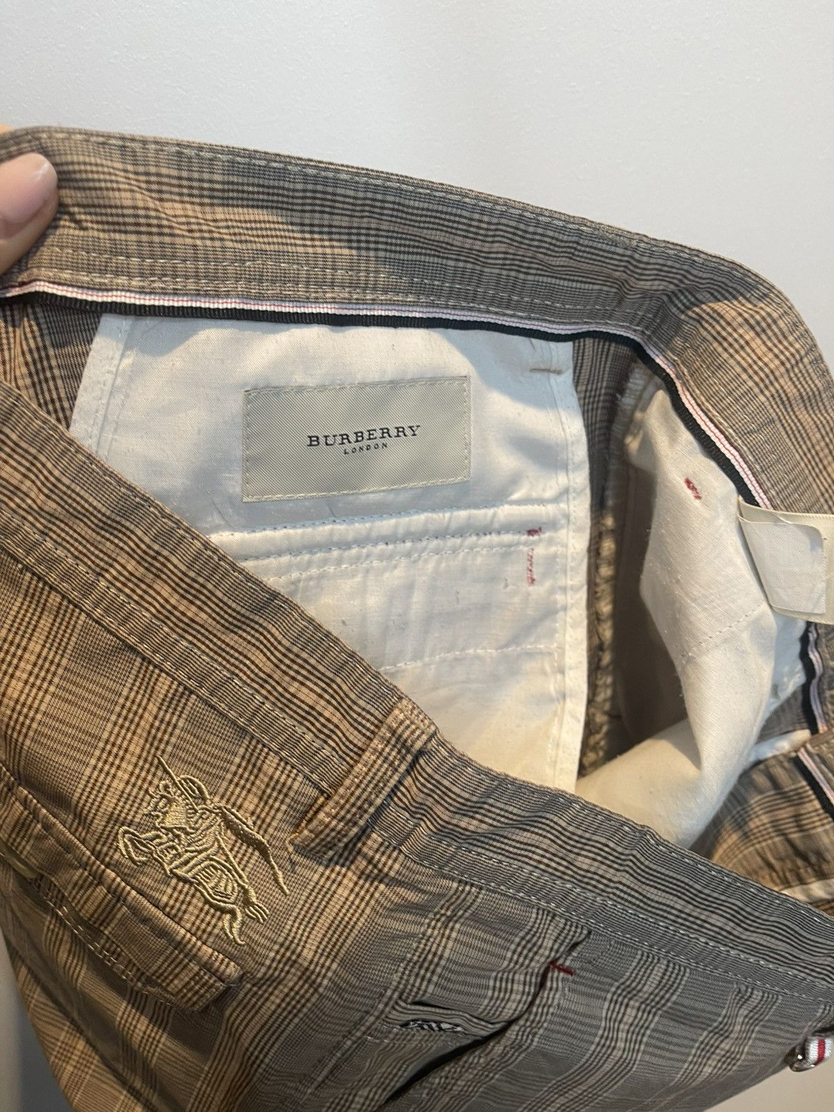 Burberry Burberry London Plaid Cotton Trousers (Vintage, Size 30–32) Size US 33 - 9 Thumbnail