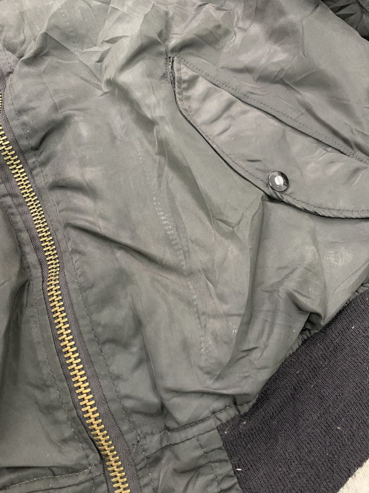 Alpha Industries × Vintage Vtg Alpha Industries Usaf MA-1 Bomber Jacket Zipper Ideal Size US L / EU 52-54 / 3 - 3 Thumbnail