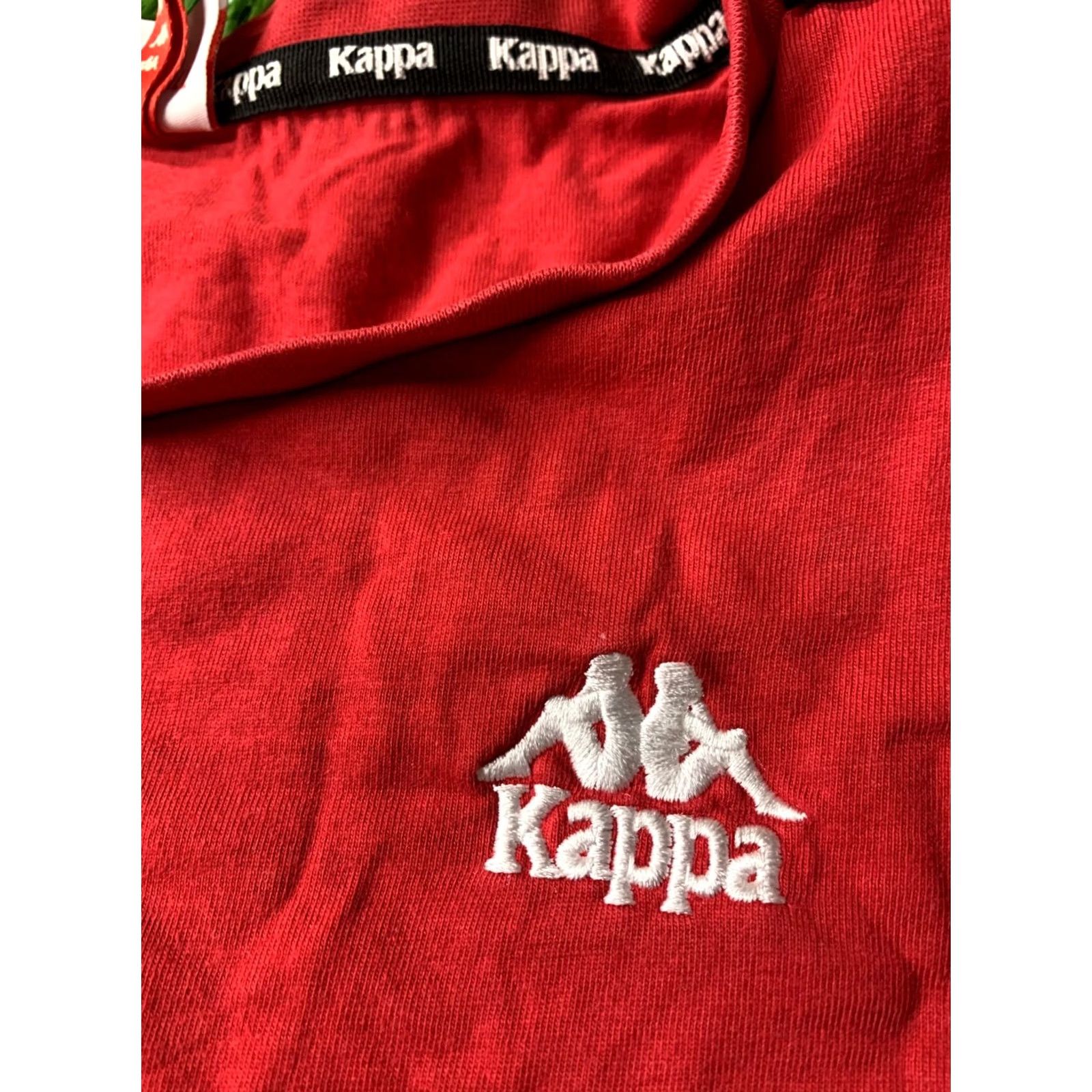 Kappa Kappa Shirt Women XS Casual Short Sleeve Jersey 100% Cotton Red White Black 2019 T-Shirt Size XS / US 0-2 / IT 36-38 - 3 Thumbnail