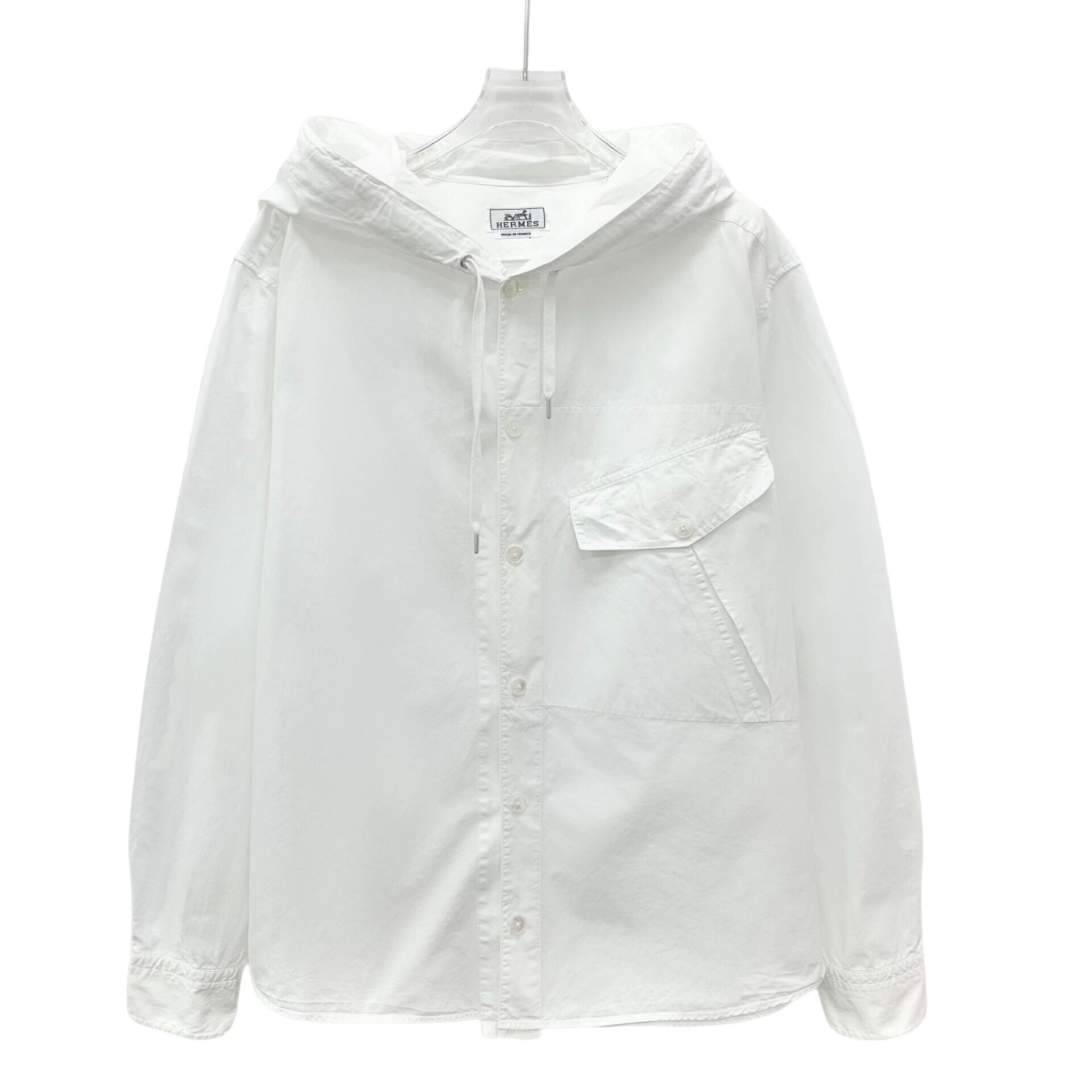 Hermes Hermes White Cotton Hooded Jacket US M / EU 48-50 Size US M / EU 48-50 / 2 - 1 Thumbnail