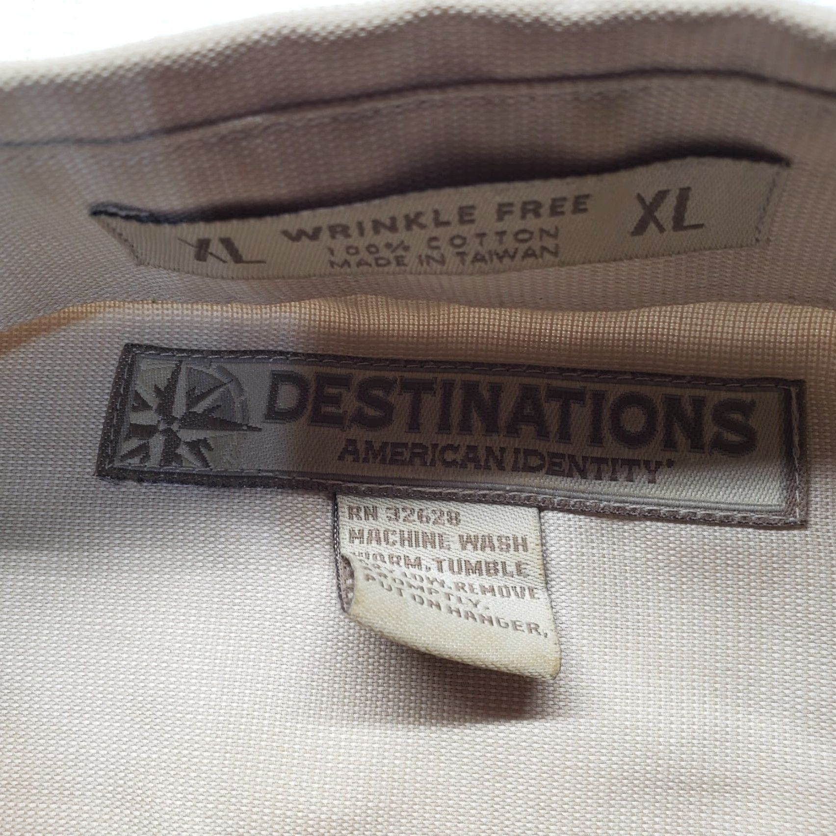 Vintage Destination Long Sleeve Button Up Shirt Adult Men XL Brown Cotton Casual Size US XL / EU 56 / 4 - 2 Thumbnail