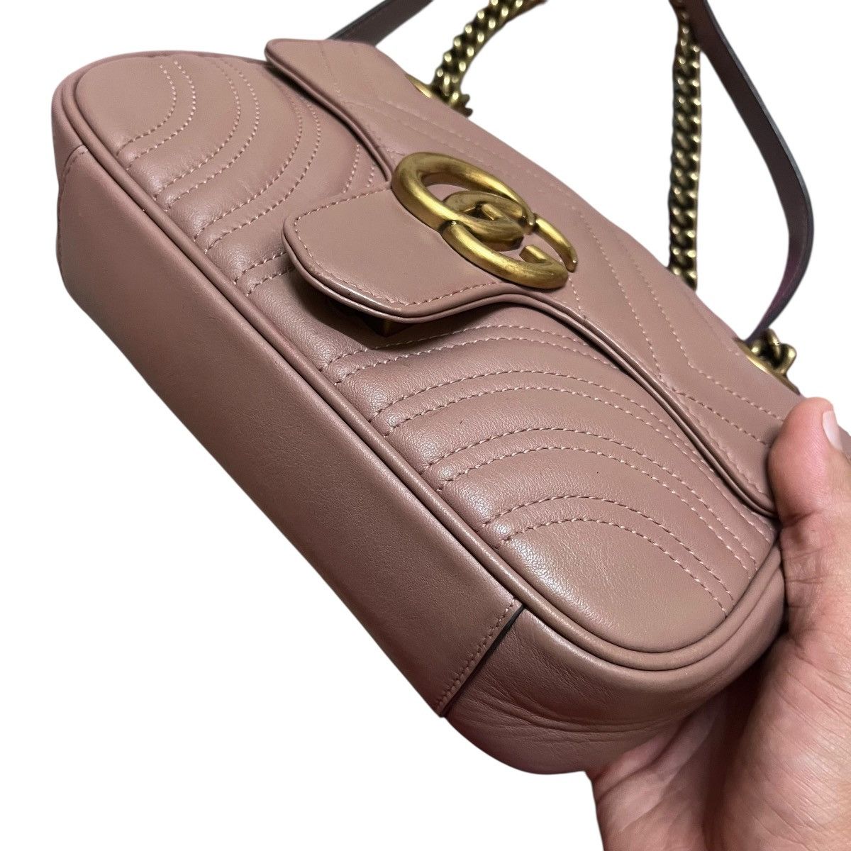 Gucci Gucci GG Marmont Leather Small Bag Shoulder Chain Size ONE SIZE - 4 Thumbnail