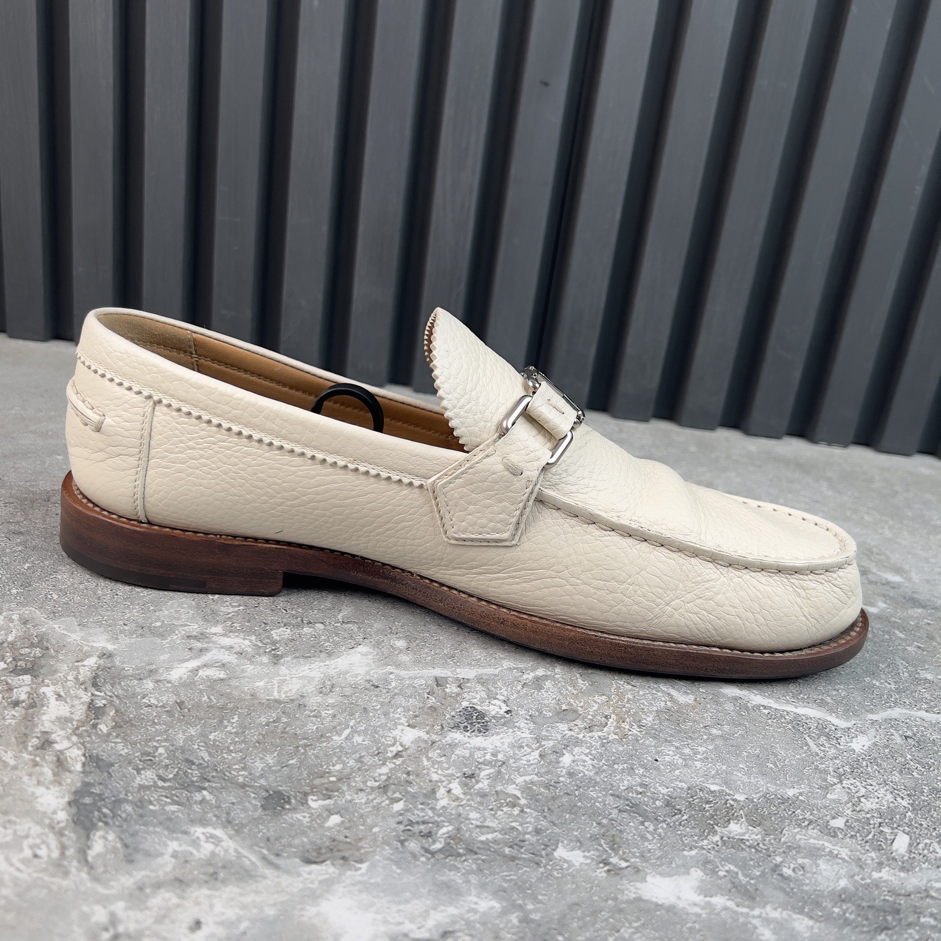 Louis Vuitton LV Major Loafers White Leather Size US 9 / EU 42 - 6 Thumbnail