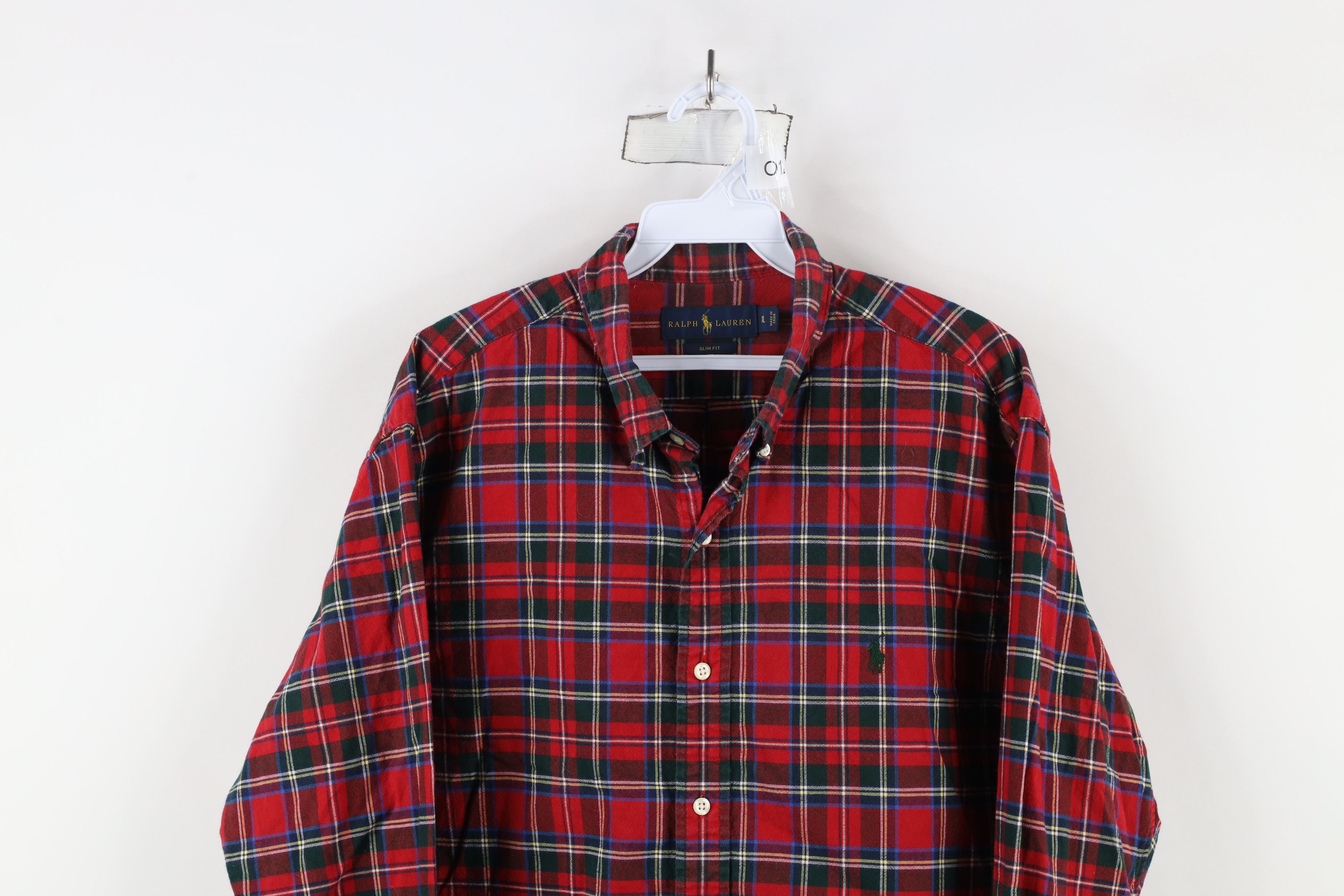 Ralph Lauren × Vintage Vintage Ralph Lauren Fit Collared Button Down Shirt Plaid Size US XL / EU 56 / 4 - 2 Thumbnail