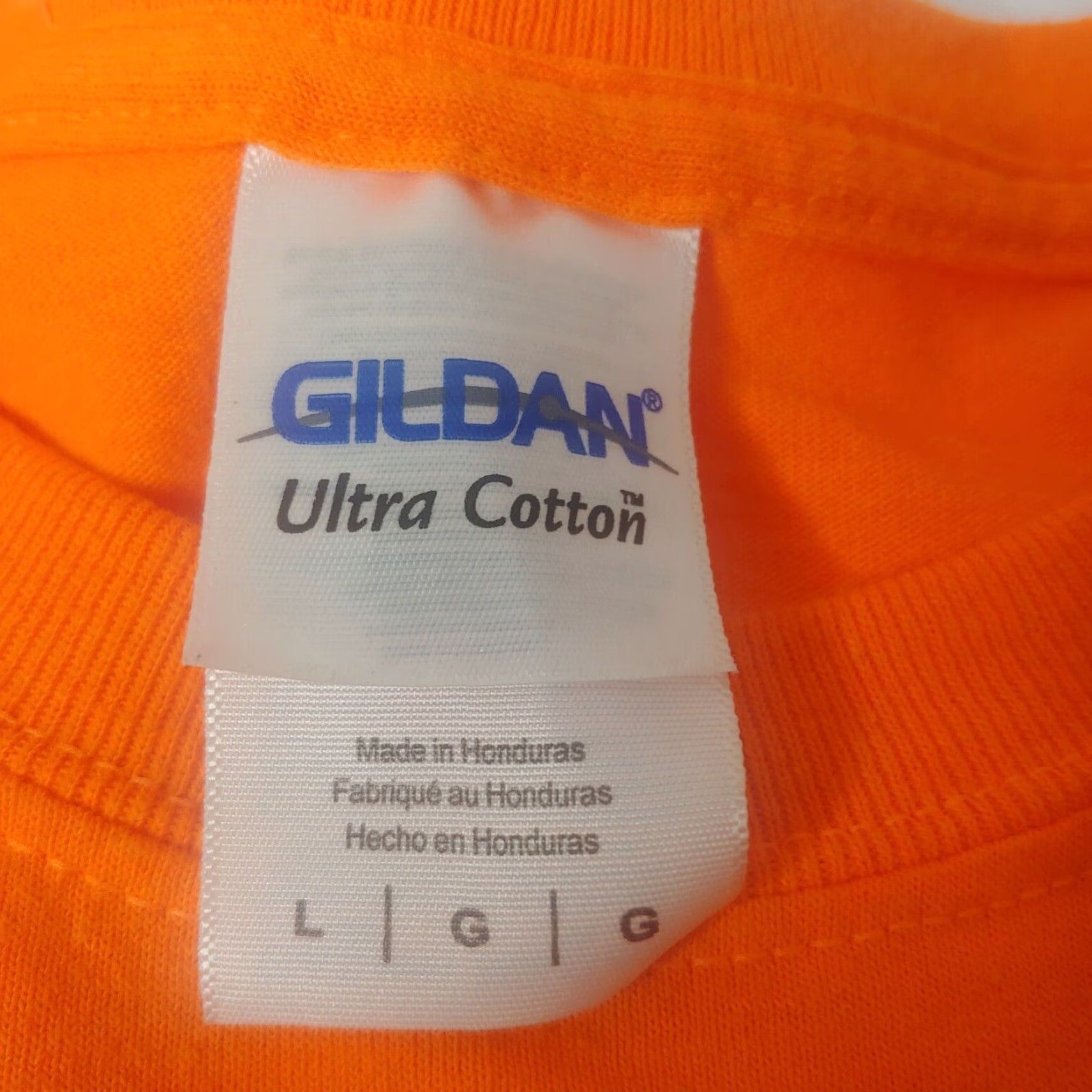 Gildan Gildan God & Freedom Motorcycle Rally Shirt Orange L Men's Short Sleeve Crew Neck Christian Biker Patriot Bikers for Christ USA Jesus Shirt Size US L / EU 52-54 / 3 - 6 Thumbnail