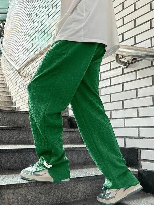 Japanese Brand × Vintage cable-knit Loose fit Wide Y2K Sweatpants Size US 36 / EU 52 - 3 Thumbnail