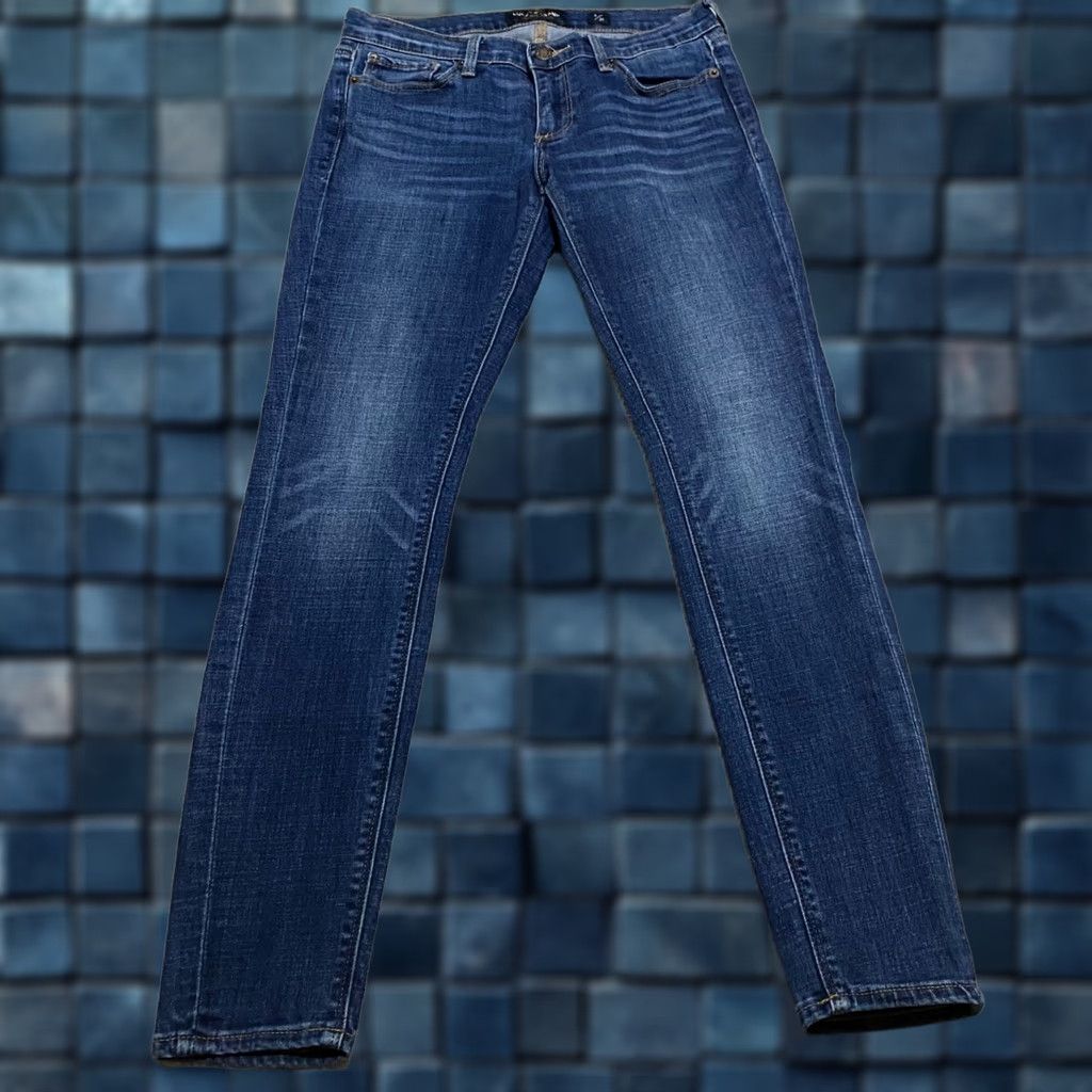 Lucky Brand Lucky Brand Jeans Skinny Charlie Womens sz 2 Blue Denim Dark Wash Low Rise 5-Pocket Stretch 28in Inseam Women's Jeans Size 26" / US 2 / IT 38 - 1 Thumbnail