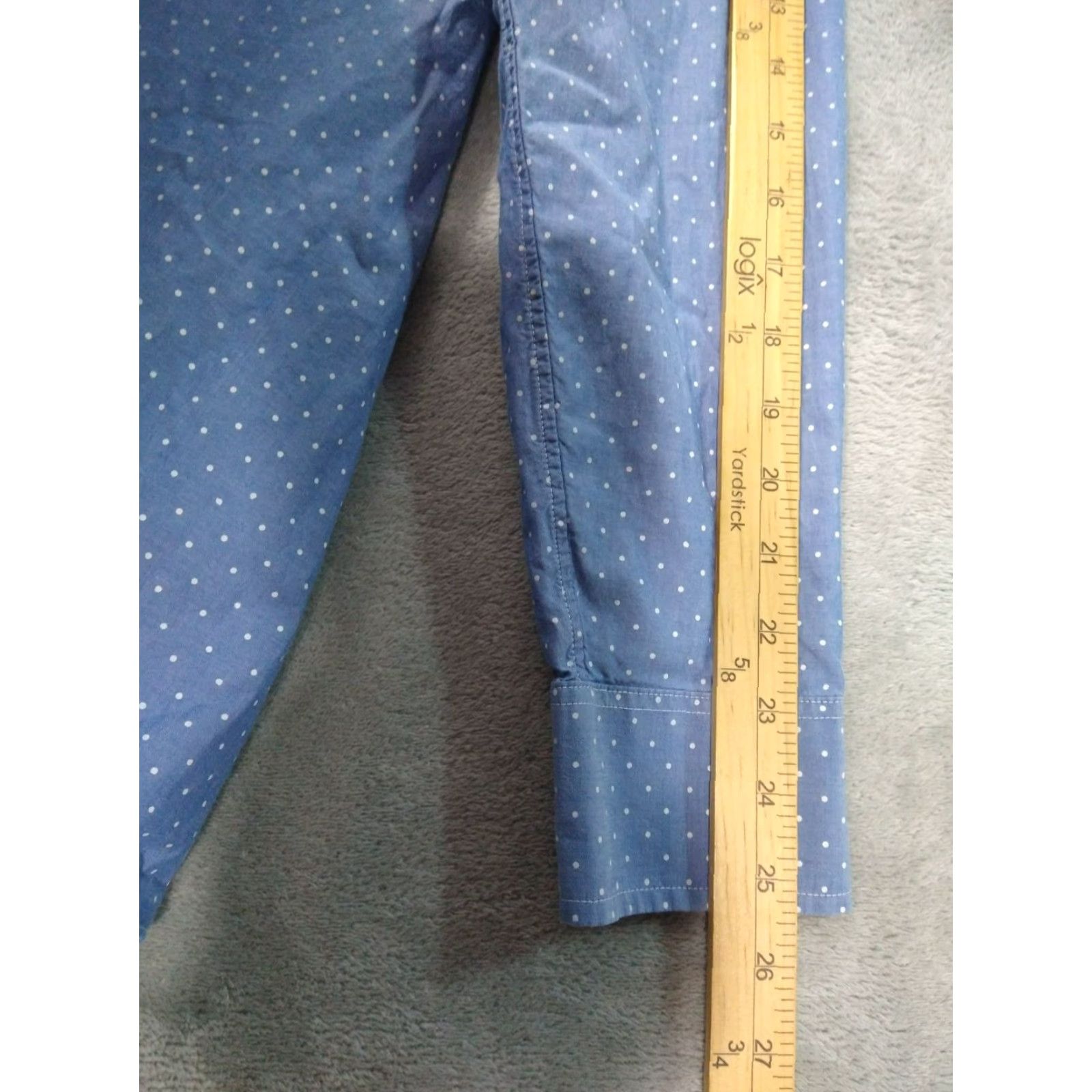 Bonobos Bonobos Shirt Mens Blue Polka Dot Slim Fit Long Sleeve Button-Down Cotton Adult Large Blue 44in Chest Classic Preppy Mens Size US L / EU 52-54 / 3 - 6 Thumbnail