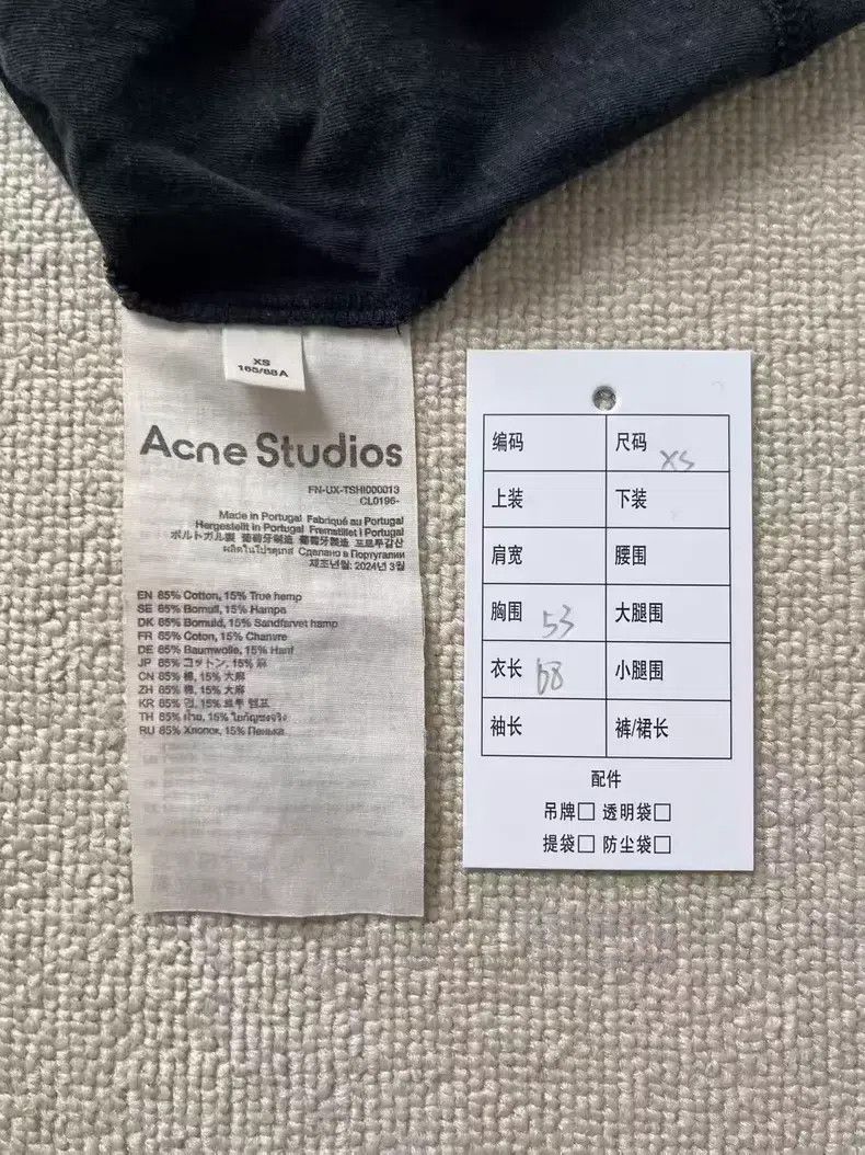 Acne Studios Acne Studios 1996 series letter print round neck short sle Size US XS / EU 42 / 0 - 6 Thumbnail