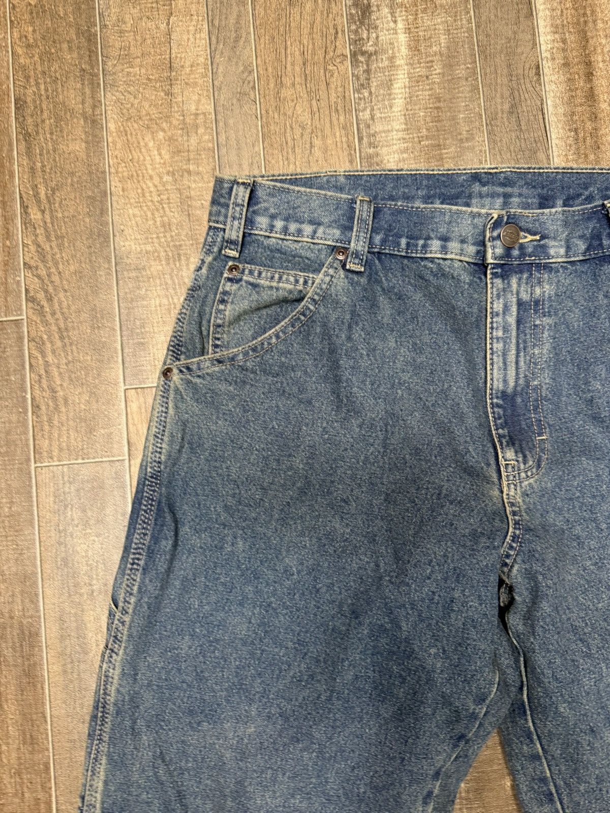 Dickies Dark Blue Carpenter Denim Dickies Jeans Baggy Fit Size US 33 - 2 Thumbnail
