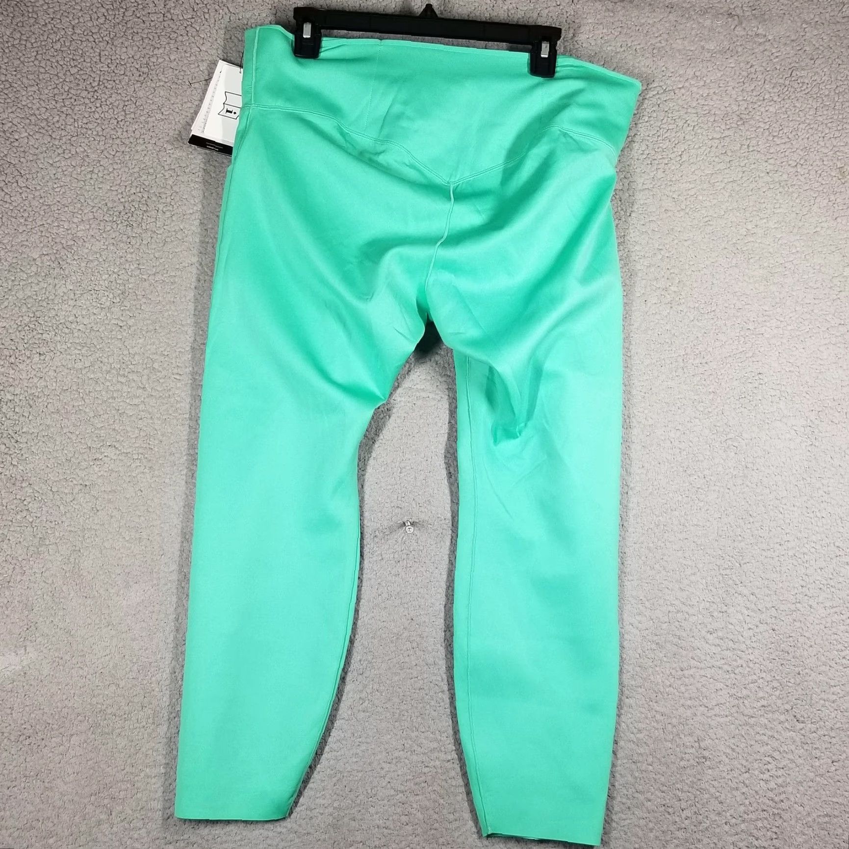 Nike NIKK Dri-FIT High Waisted Running Leggings Womens Plus 1X Green Ankle Pockets Athleisure Size 40" / US 18 - 2 Thumbnail