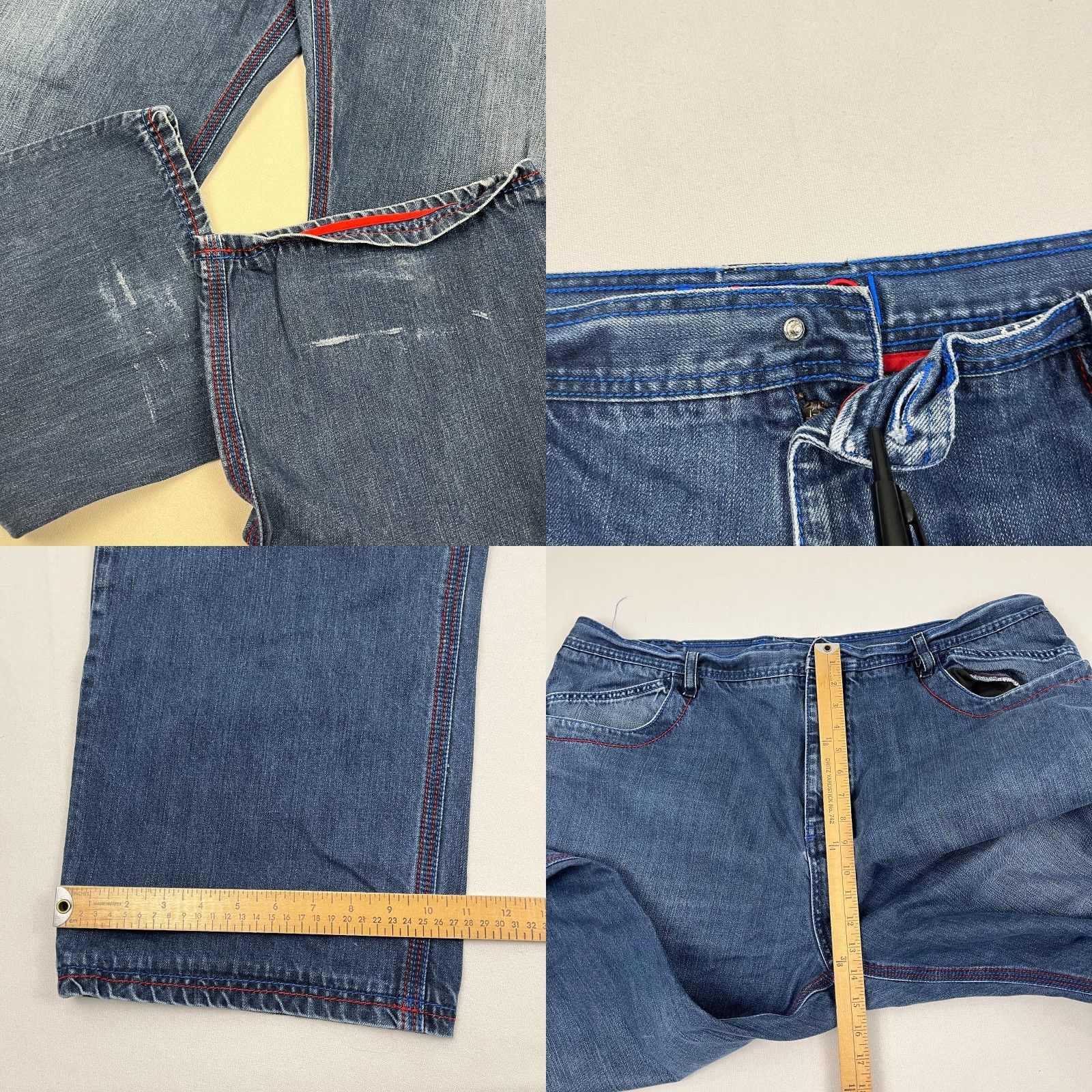 Coogi VINTAGE COOGI Jeans Men 44x34 Blue Denim Wide Leg Baggy Hip Hop 90s Embroidered Baggy Size US 44 / EU 60 - 8 Thumbnail
