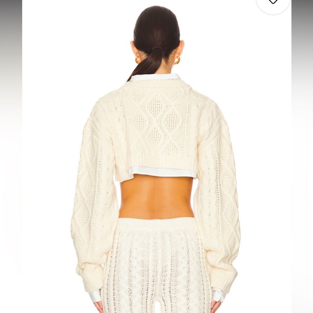 Lioness NEW Lioness Sonny Chic Cream Knit Crop Sweater US M (AU 10) Size S / US 4 / IT 40 - 4 Thumbnail
