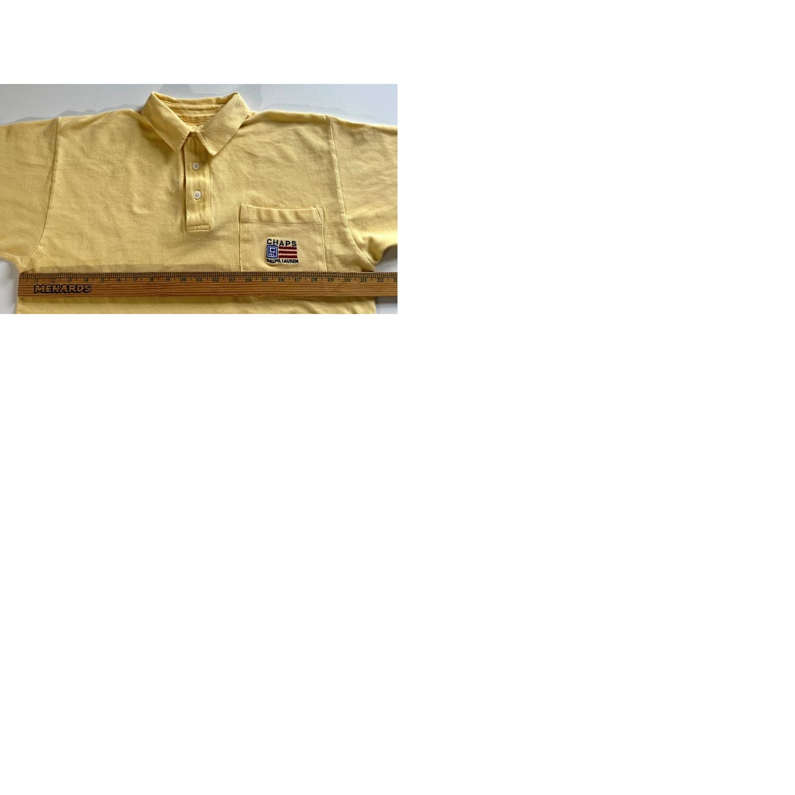 Chaps VINTAGE Chaps Polo Shirt (Ralph Lauren) L Mens Yellow 90s Retro Embroidered Logo Shirt Size US L / EU 52-54 / 3 - 9 Thumbnail