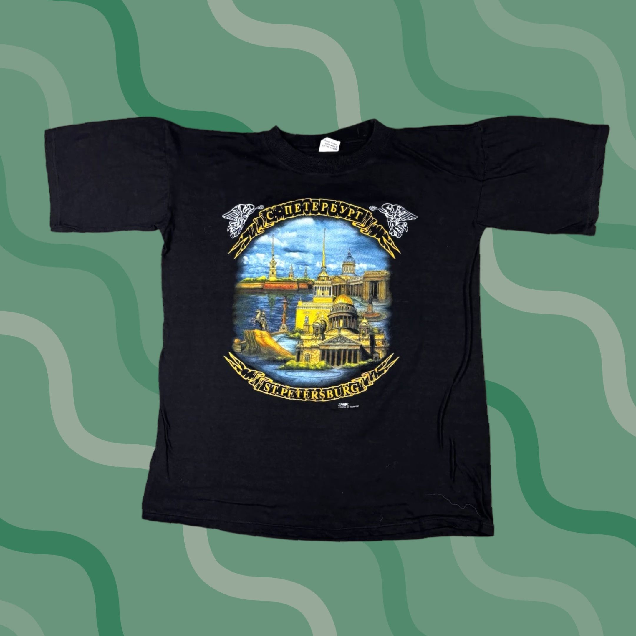 Vintage VINTAGE Egypt T Shirt Ancient Egyptian Art L Black 90s Mens Cotton Short Sleeve Round Neck Regular Fits 5 Seconds of Summer Stitch Pattern Solid Size US L / EU 52-54 / 3 - 1 Thumbnail
