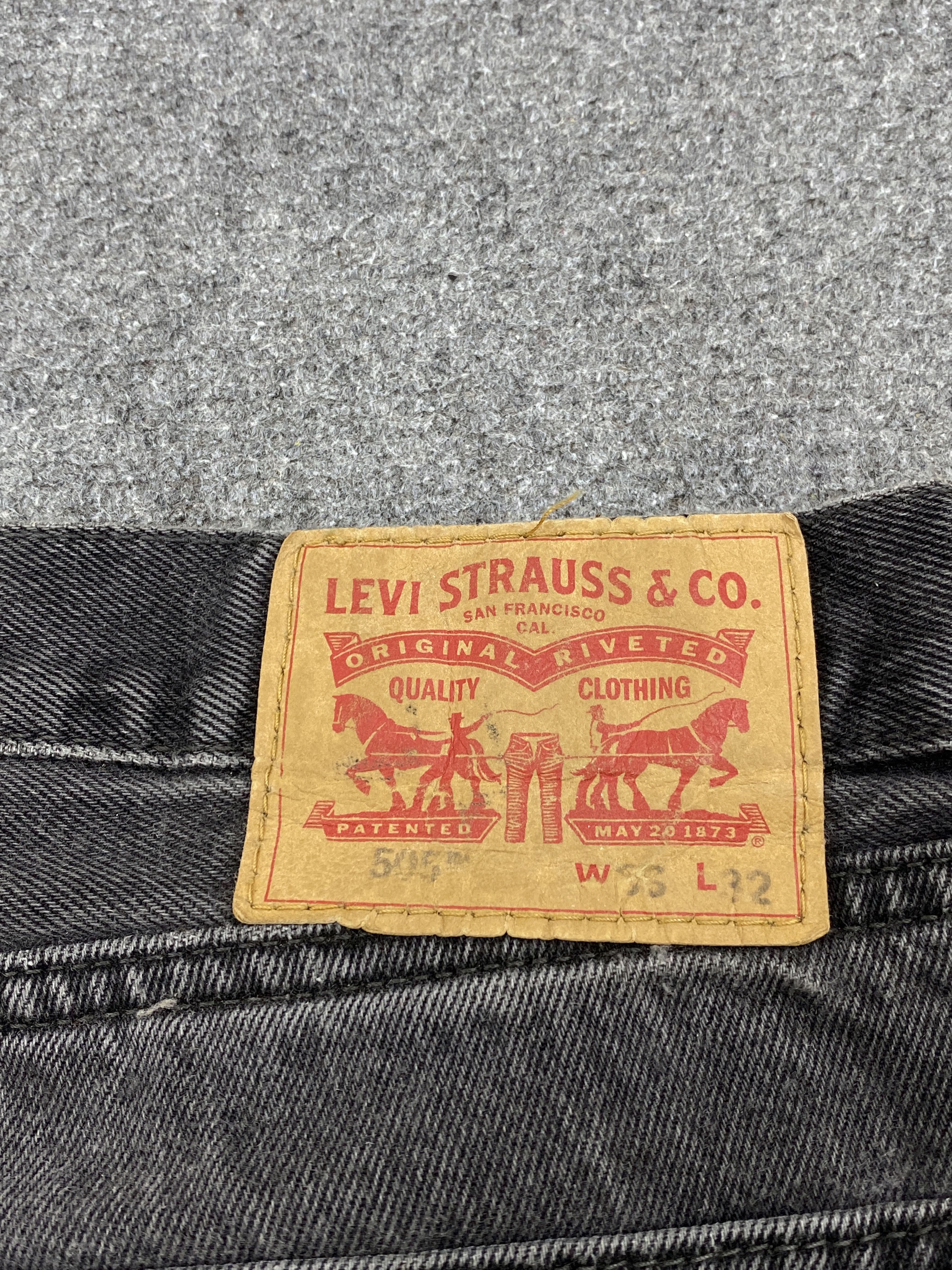 Levi's × Vintage Vintage Levis 505 Faded Black Denim Jeans Size US 32 / EU 48 - 5 Thumbnail