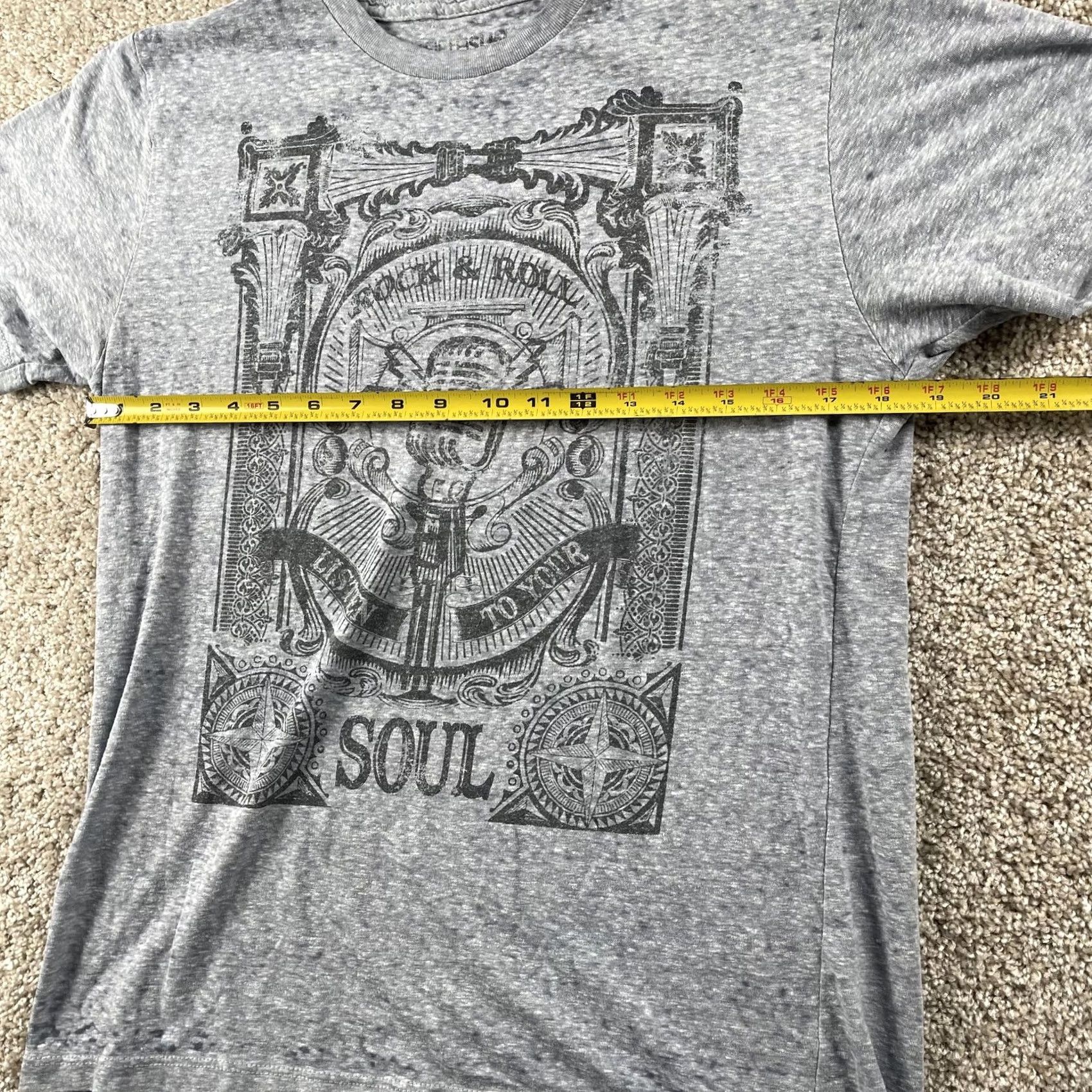 Vintage Fifth Sun Shirt Mens M Gray Rock Roll Soul Microphone Graphic Tee Size US M / EU 48-50 / 2 - 5 Thumbnail