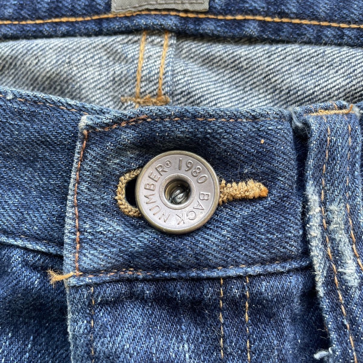 Japanese Brand Vintage Back Number Faded Denim Jeans Pants Splash Paints Size US 33 - 6 Thumbnail