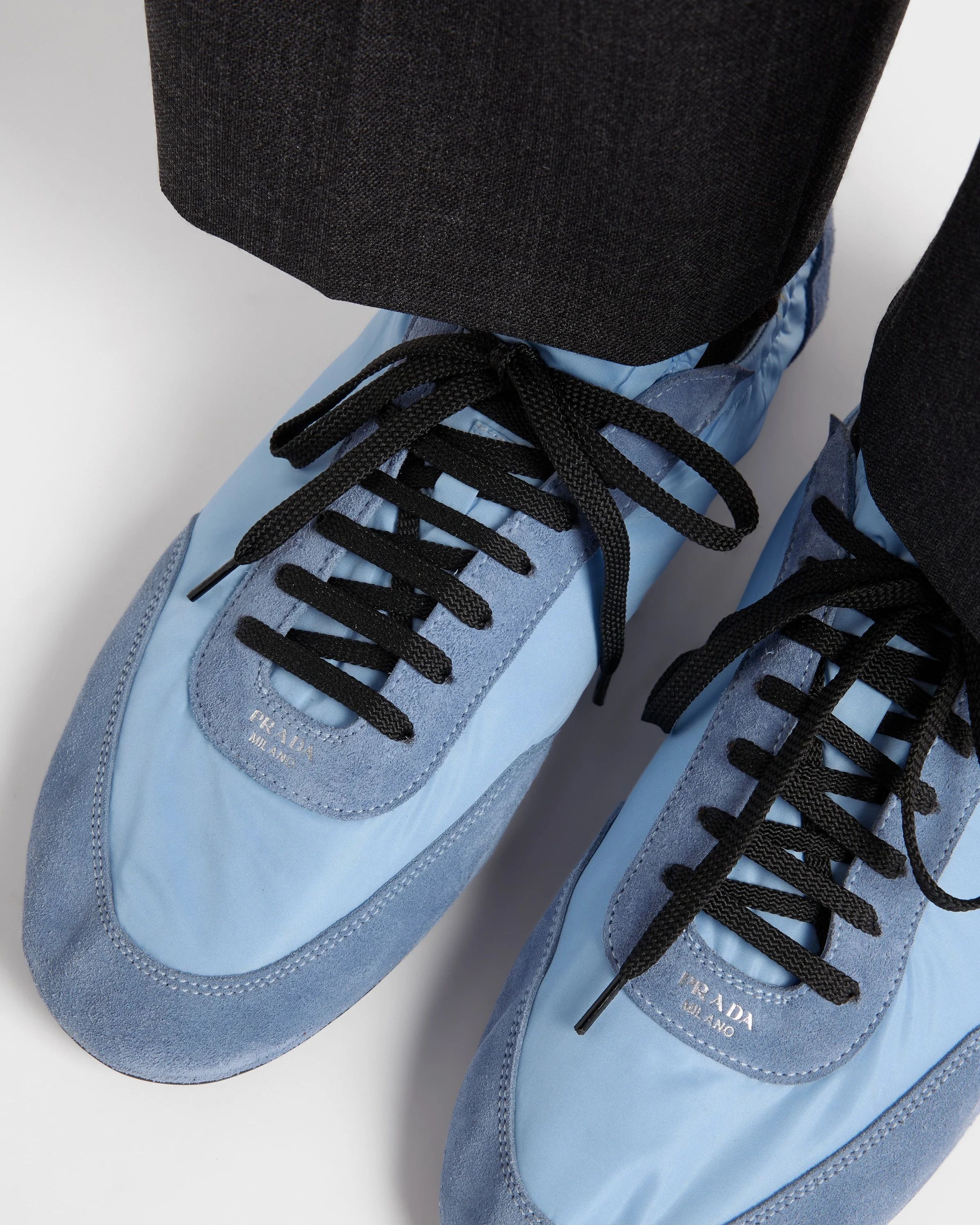 Prada o1mt1gz0226 Collapse Re-Nylon Suede Eelasticized Sneakers Size US 9 / EU 42 - 3 Thumbnail