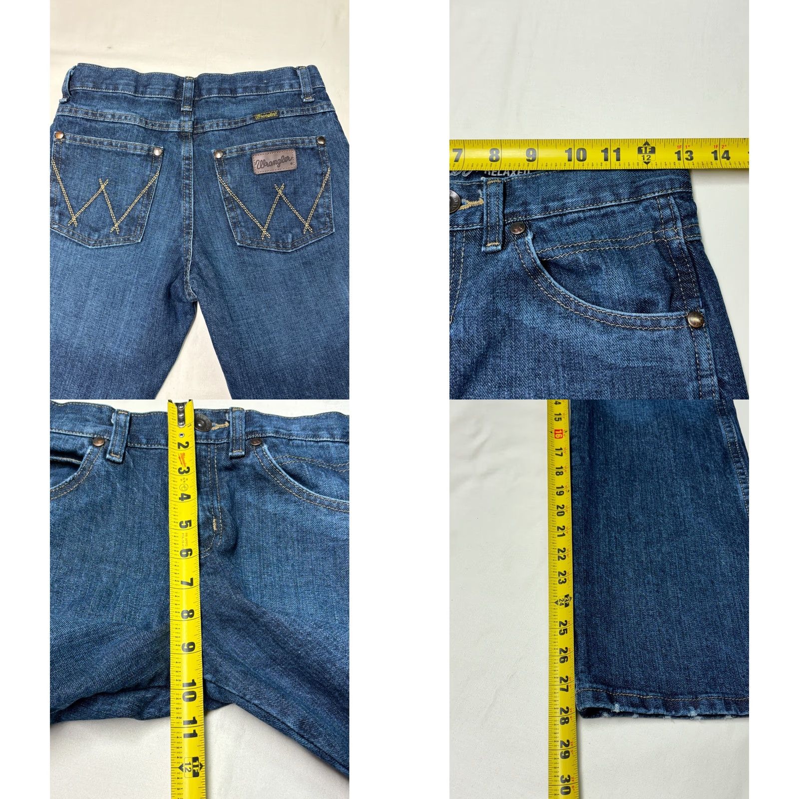 Wrangler VINTAGE Wrangler Jeans Relaxed Straight Womens Size 12 26x28 Blue Denim Concrete? Size 34" / US 12 / IT 48 - 8 Thumbnail
