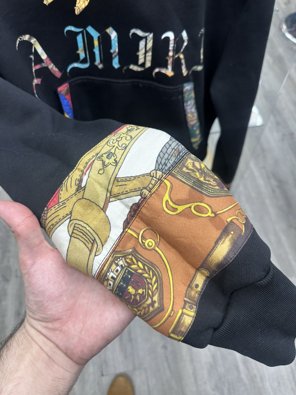 Amiri Amiri Scarf Patch Olde English Hoodie Size US XS / EU 42 / 0 - 5 Thumbnail