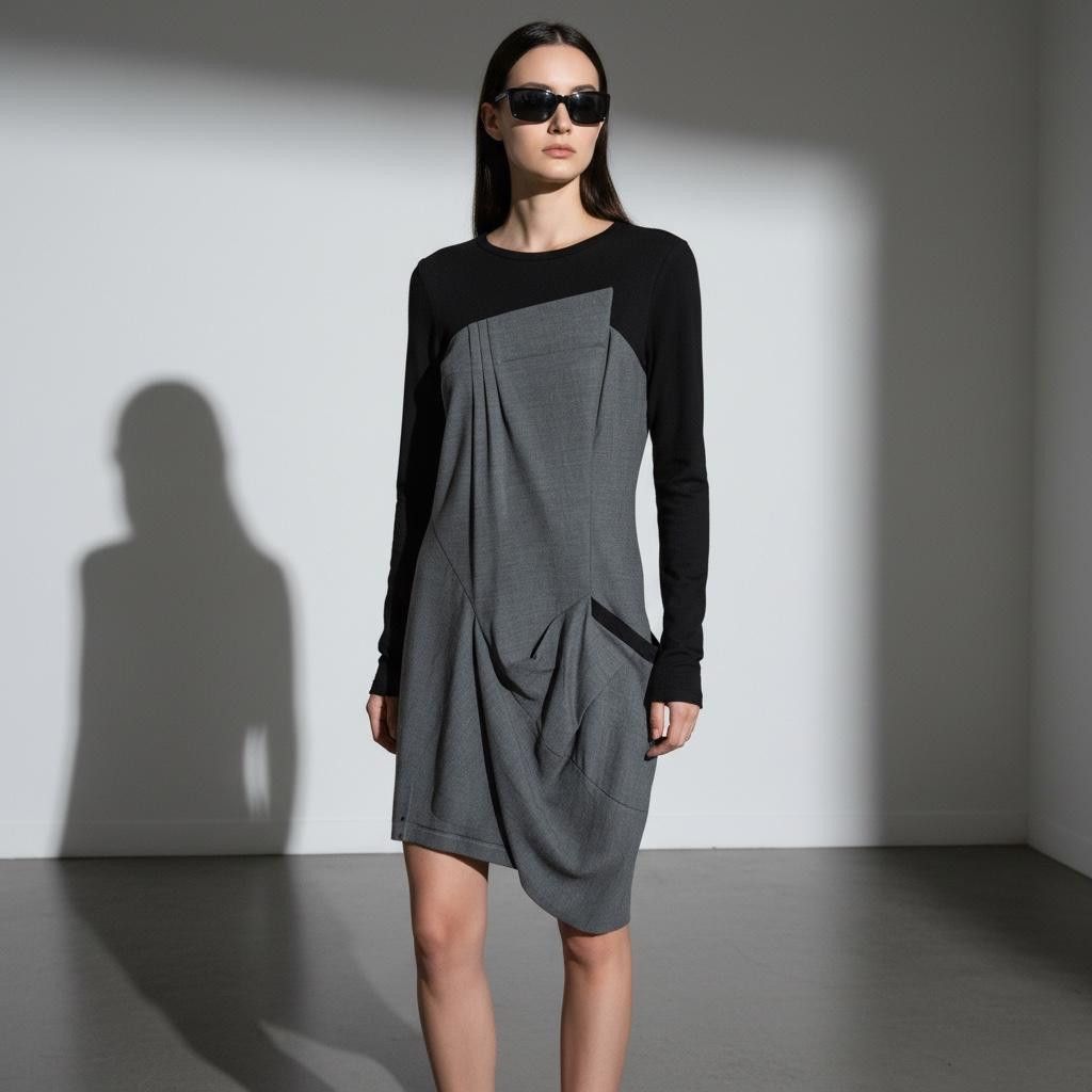 Cop Copine The Cop Copine Half Pleated Draped Archive Dress Size ONE SIZE - 1 Thumbnail
