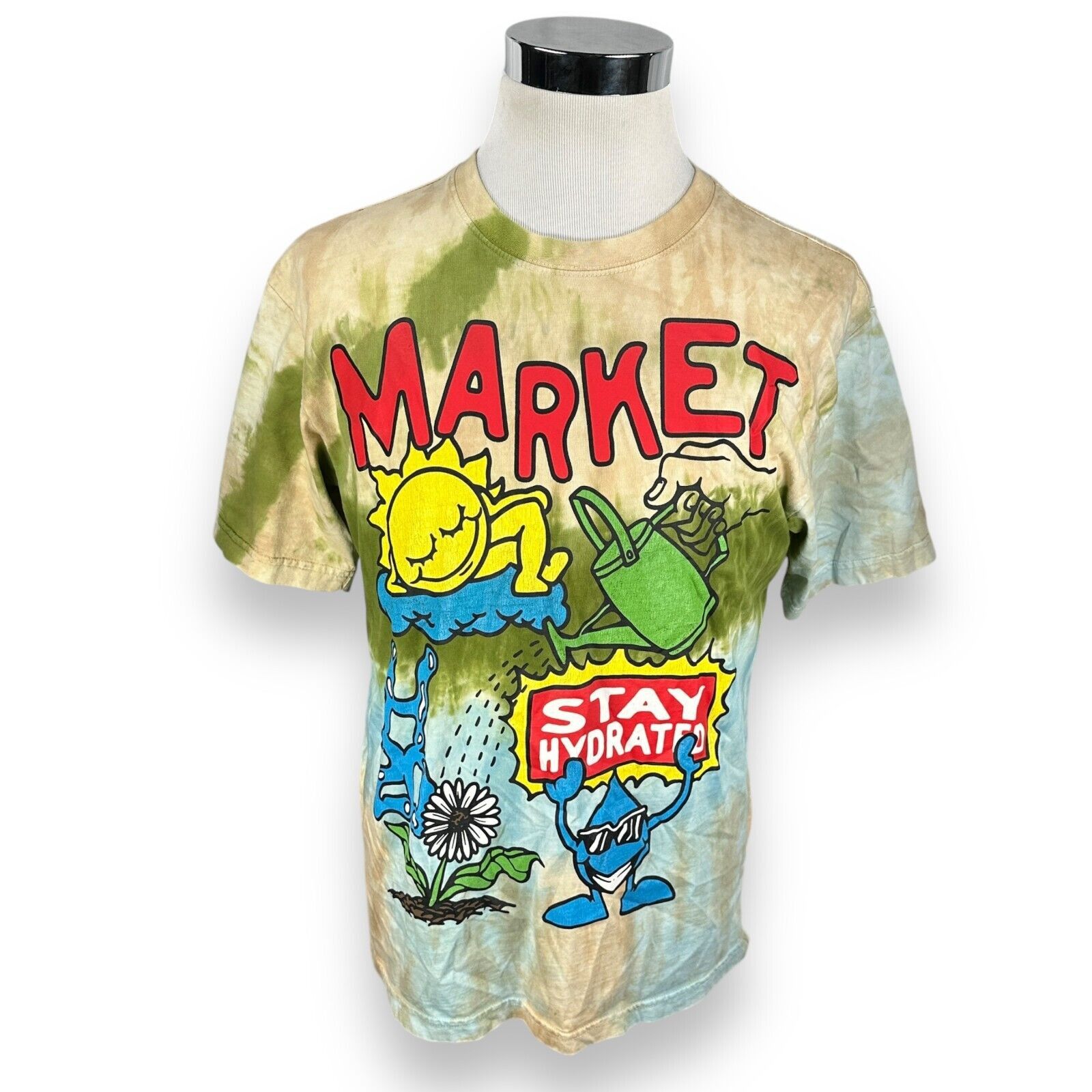 Market Market T-Shirt Men’s Large Tie-Dye Stay Hydrated Cotton Size US L / EU 52-54 / 3 - 1 Thumbnail
