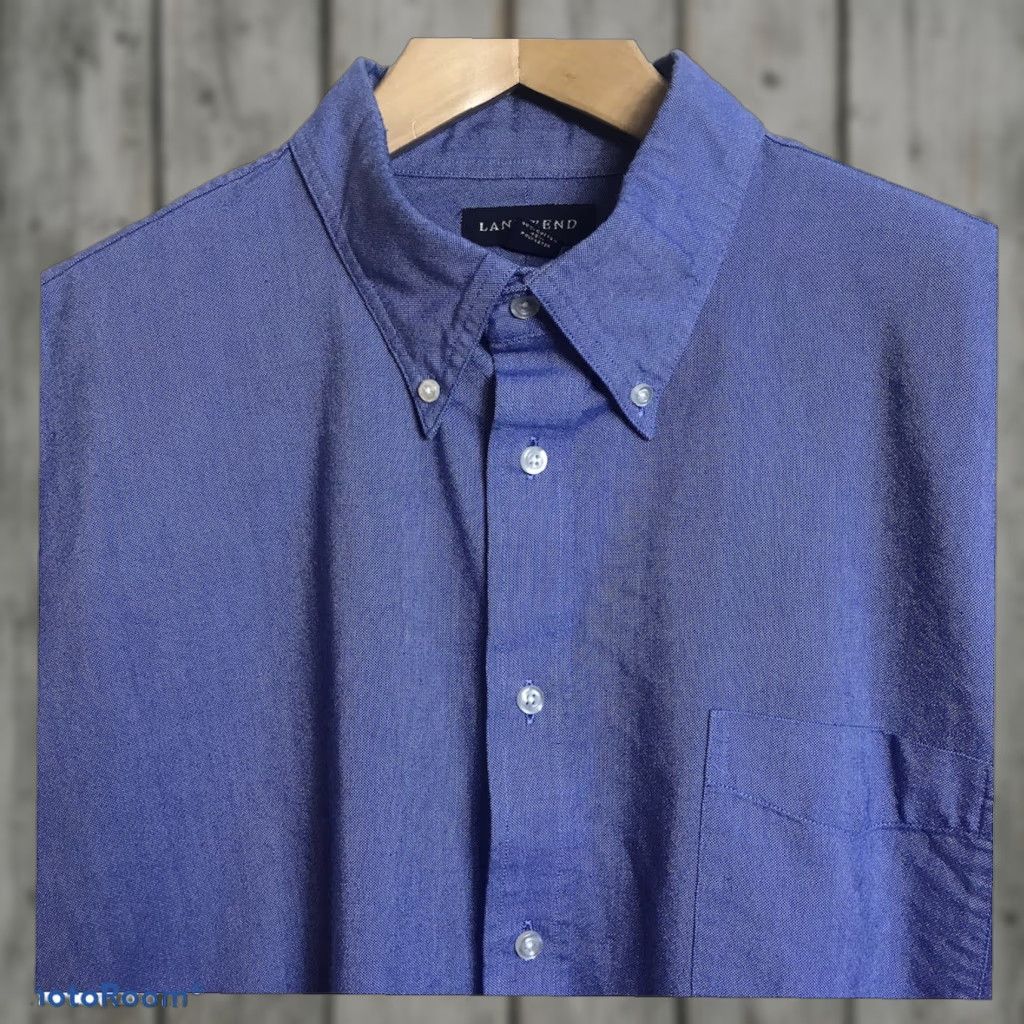 Lands' End Lands' End Shirt Mens XL Blue Button-Down Long Sleeve Cotton Blend Size US XL / EU 56 / 4 - 1 Thumbnail