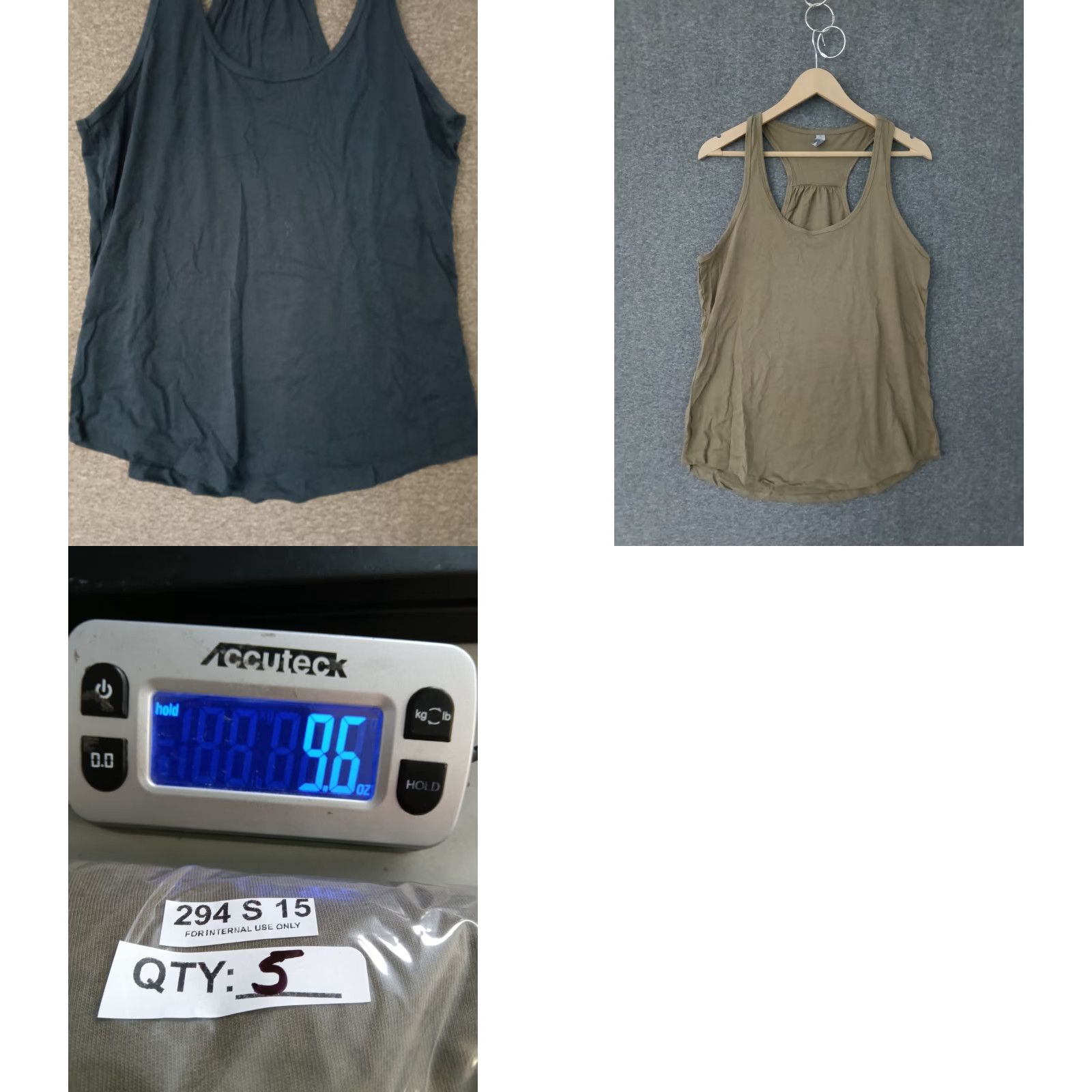 Next Level Next Level Women's Racerback Tank Top XL Blue/Olive 3-Pack Tank Womens XL Blue/Olive Racerback Tank Top Next Level Size XL / US 12-14 / IT 48-50 - 8 Thumbnail