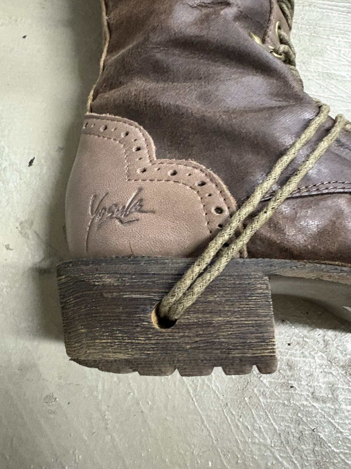 Alfredo Bannister Yosuke Dirk Bikkembergs style lace trough heel leather boots Size US 7.5 / EU 40-41 - 12 Thumbnail