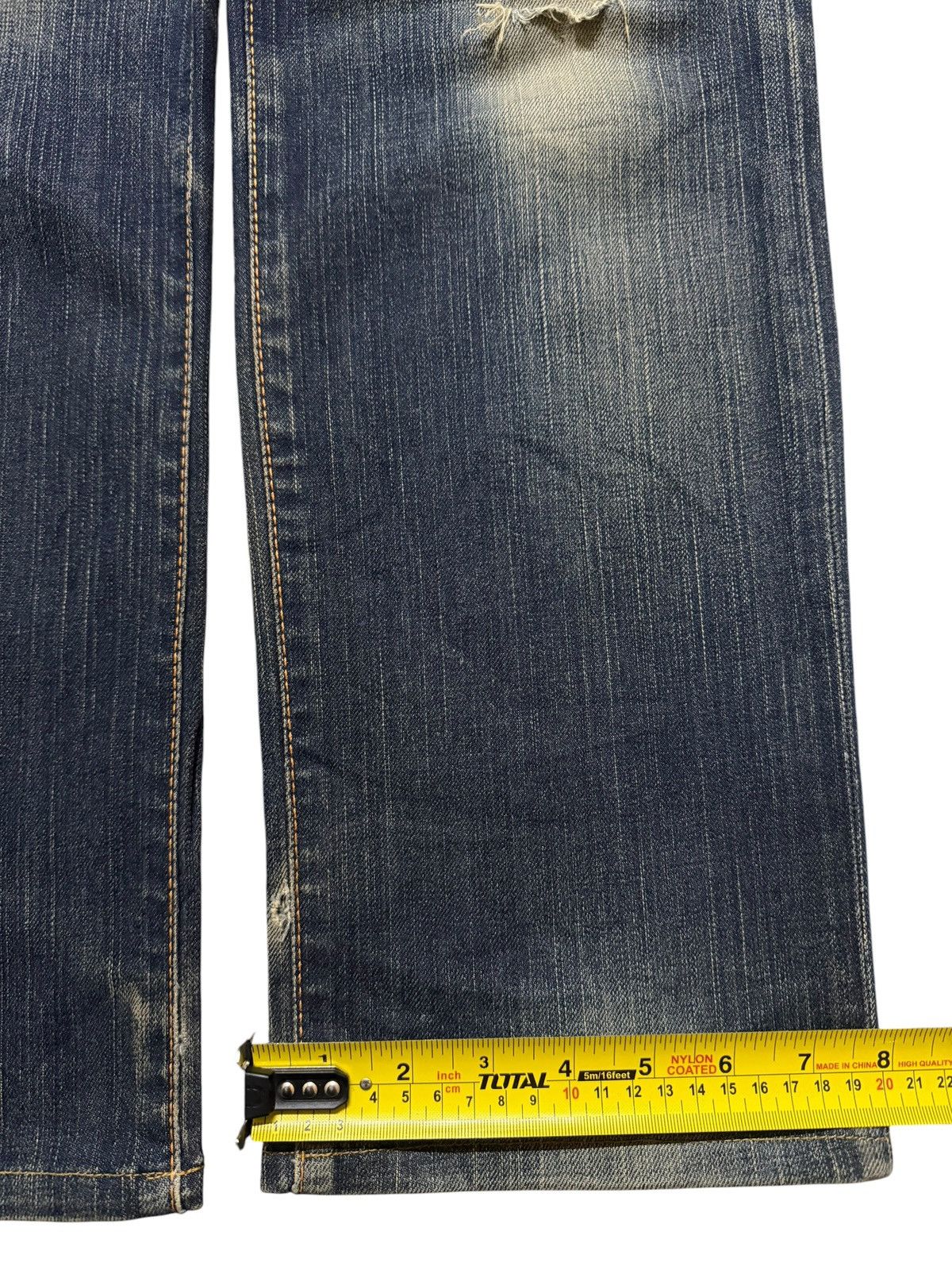 Edwin Vintage 90s Japan Edwin 503 Faded Distress Regular Loose Fit Size US 30 / EU 46 - 14 Thumbnail