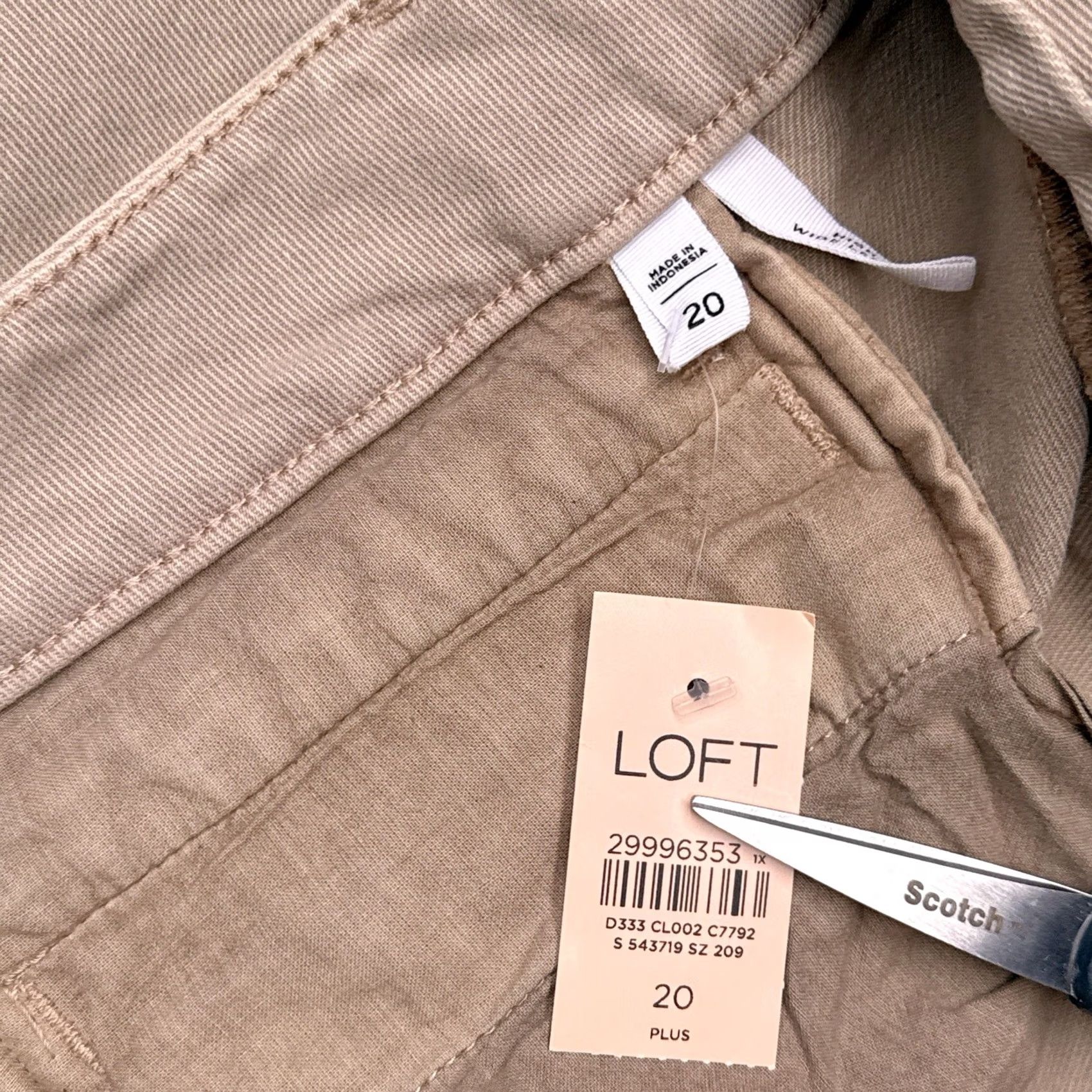 Loft LOFT Jeans Womens 20 Plus High Waist Stretch Wide-Leg 5-Pocket Denim Brown 23in Inseam Size 42" / US 20 - 6 Thumbnail