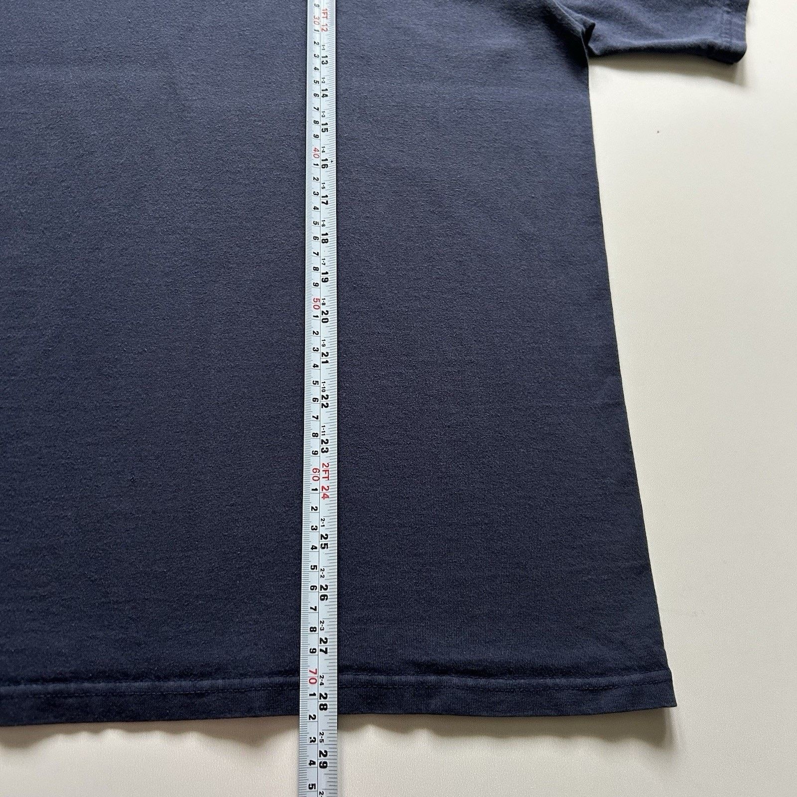 Nike × Vintage Vintage Nike T Shirt Large Y2K Swoosh Navy Blue Faded Basic Size US L / EU 52-54 / 3 - 6 Thumbnail