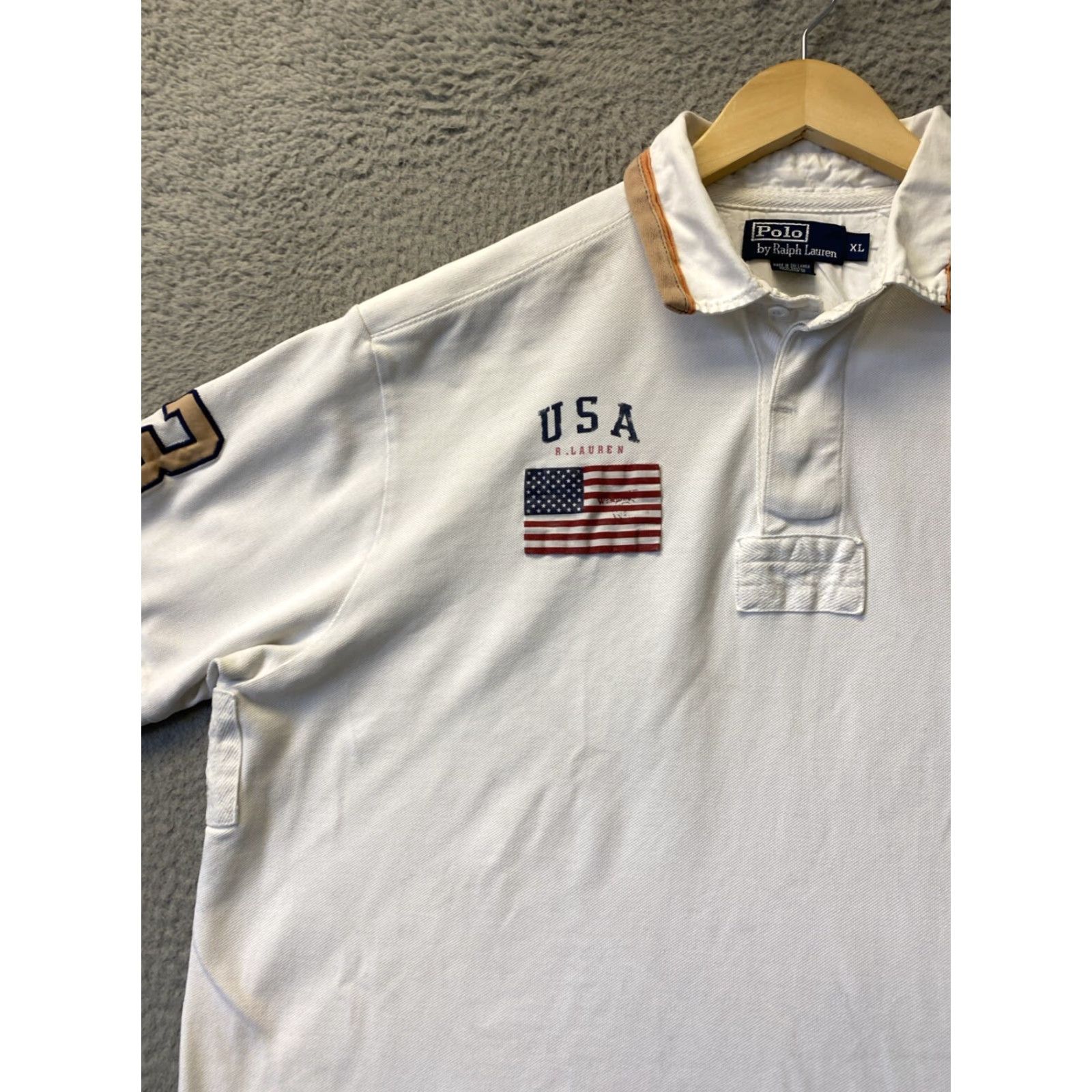 Ralph Lauren VINTAGE Ralph Lauren Polo Shirt XL White Solid Short Sleeve Mens Size US XL / EU 56 / 4 - 3 Thumbnail