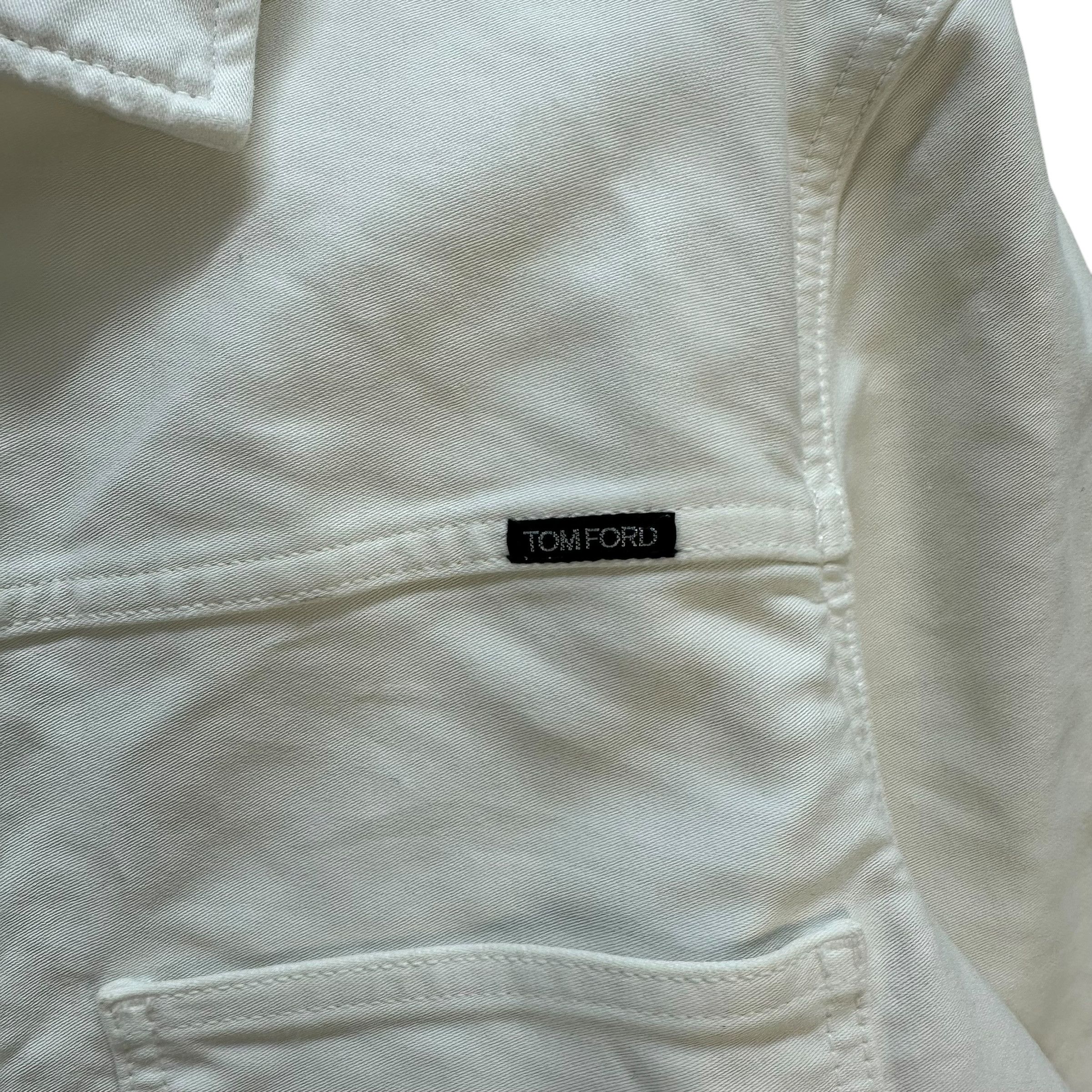 Tom Ford TOM FORD Made in Usa Slim Fit White Denim Jacket #A80-1938 Size US L / EU 52-54 / 3 - 3 Thumbnail