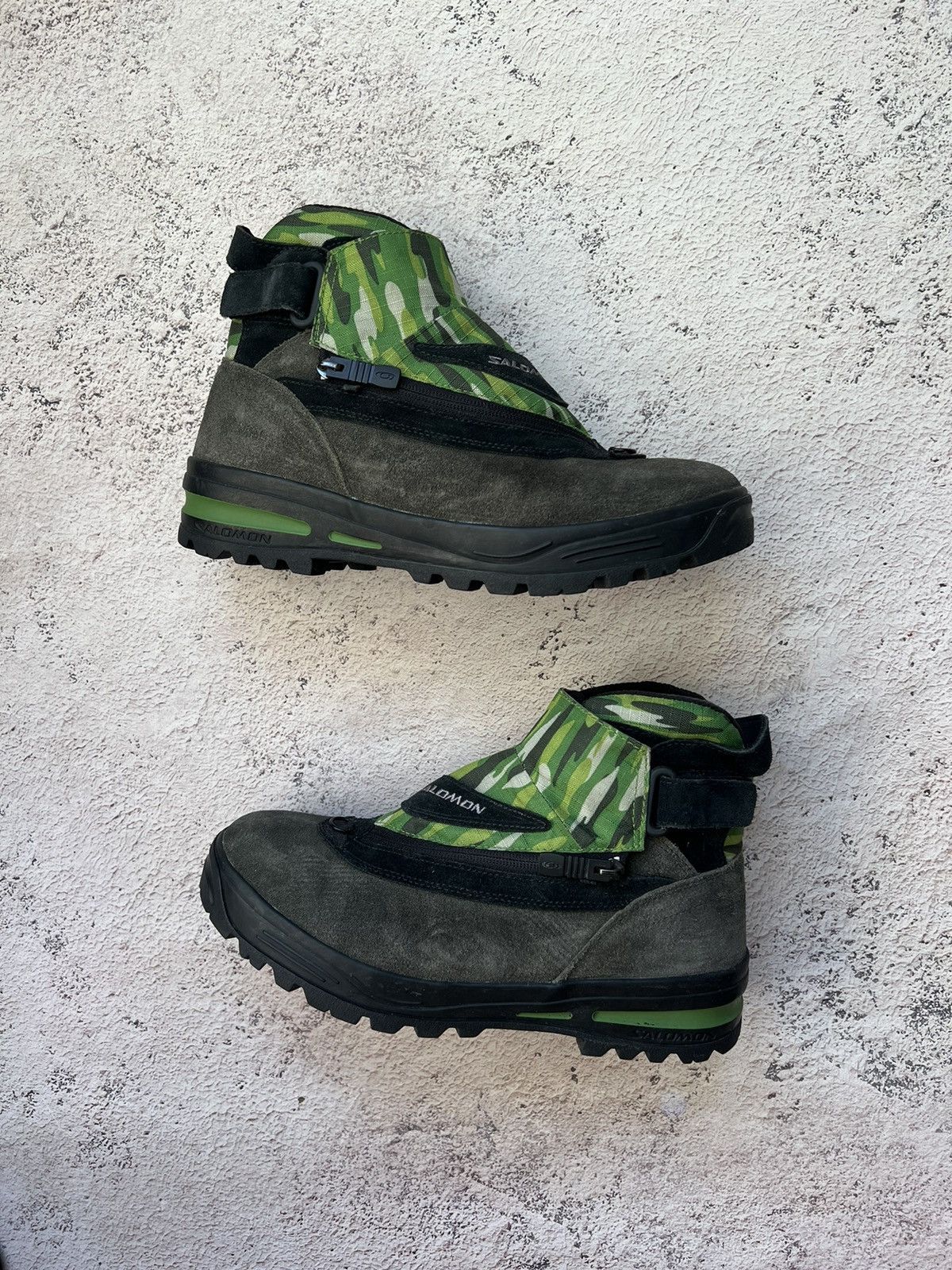 Salomon × Vintage 2008 Salomon Adventure 7 Camo Suede Hi- Top Boots Size US 9 / EU 42 - 3 Thumbnail