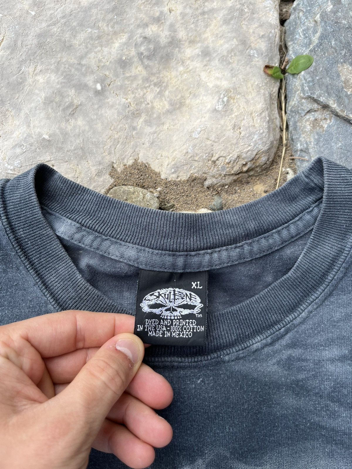 Vintage Vintage Skulbone dyed y2k skulls t-shirt tee all over print Size US XL / EU 56 / 4 - 13 Thumbnail