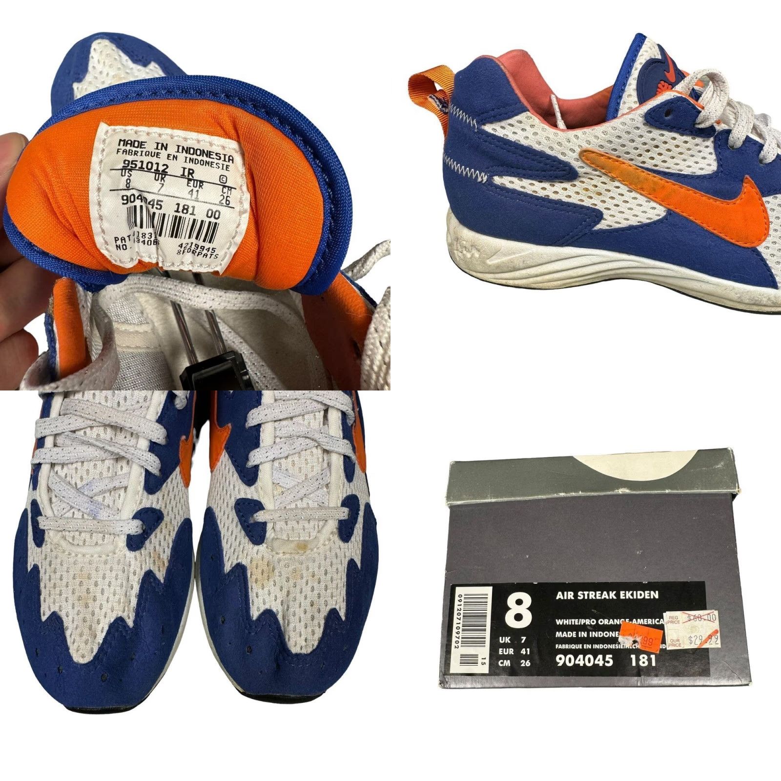 Nike VINTAGE Nike Air Streak Ekiden Women 90s 80s Sneakers size 8 Blue Womens Nike Air Streak Ekiden 904045 Size US 8 / IT 38 - 8 Thumbnail