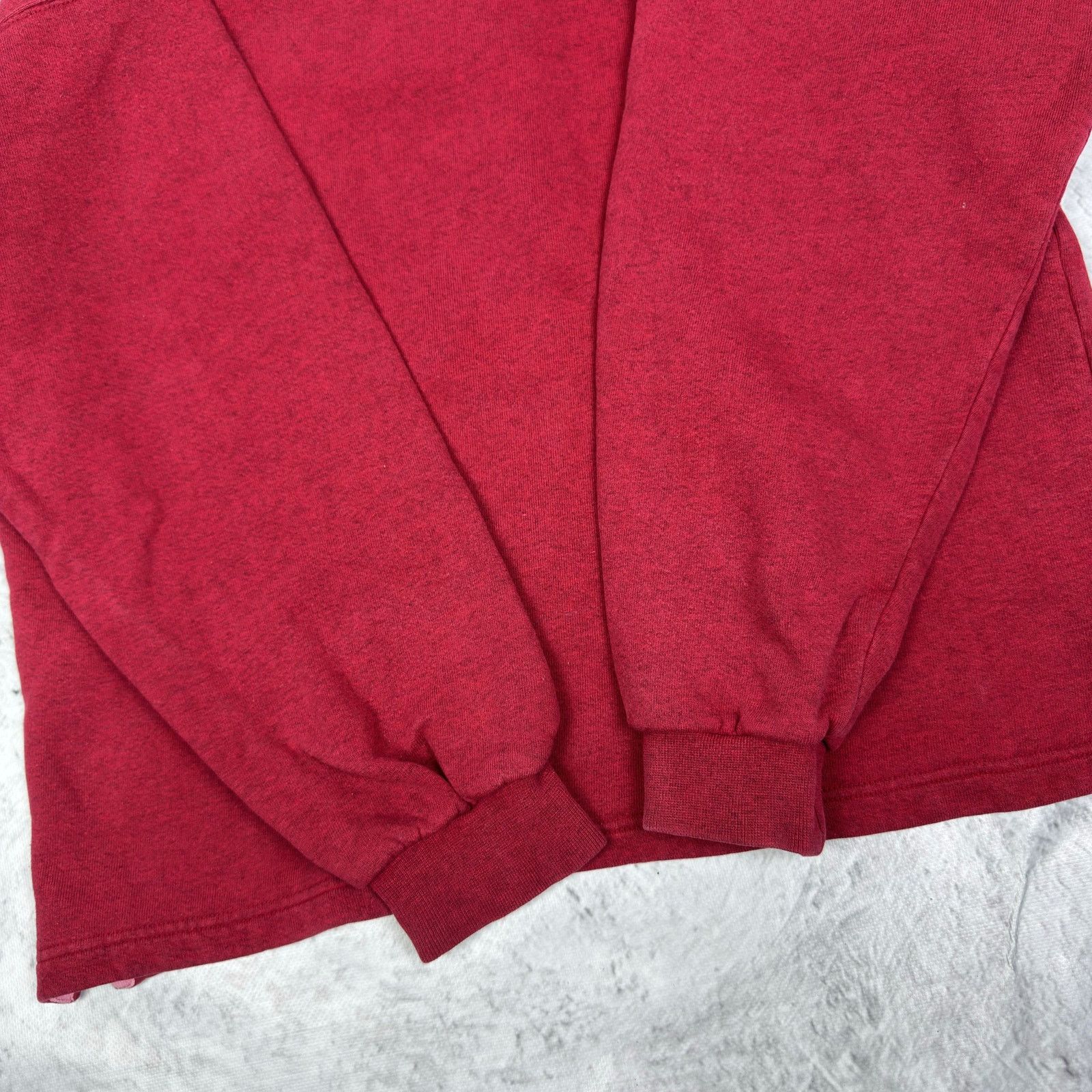 Nike Nike Men's Red Cotton Fleece Lined Quarter Zip Sweatshirt S Size US S / EU 44-46 / 1 - 6 Thumbnail