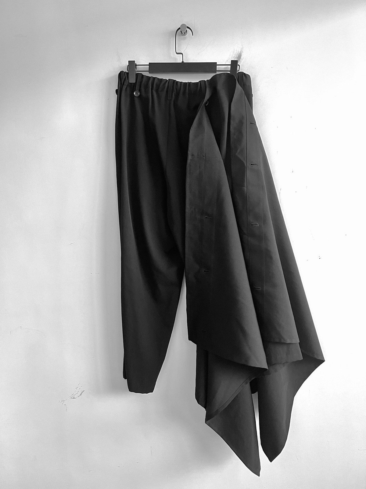 Yohji Yamamoto Yohji Yamamoto - W/Gabardine Layer Wrap Pants Size US 32 / EU 48 - 6 Thumbnail
