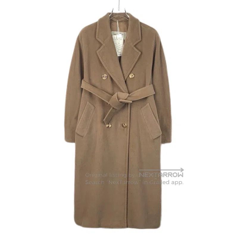 Max Mara Max Mara Brown Woolen Collar Double Breasted Coat Size S / US 4 / IT 40 - 1 Thumbnail