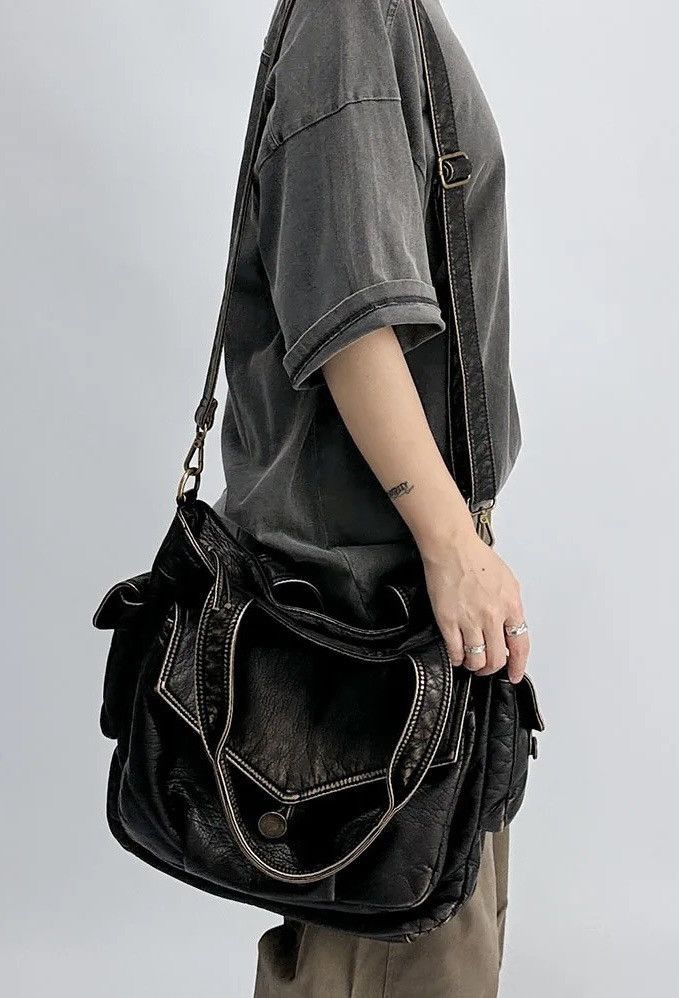 Vintage Multi-function Soft PU Leather Crossbody Bag Size ONE SIZE - 4 Thumbnail