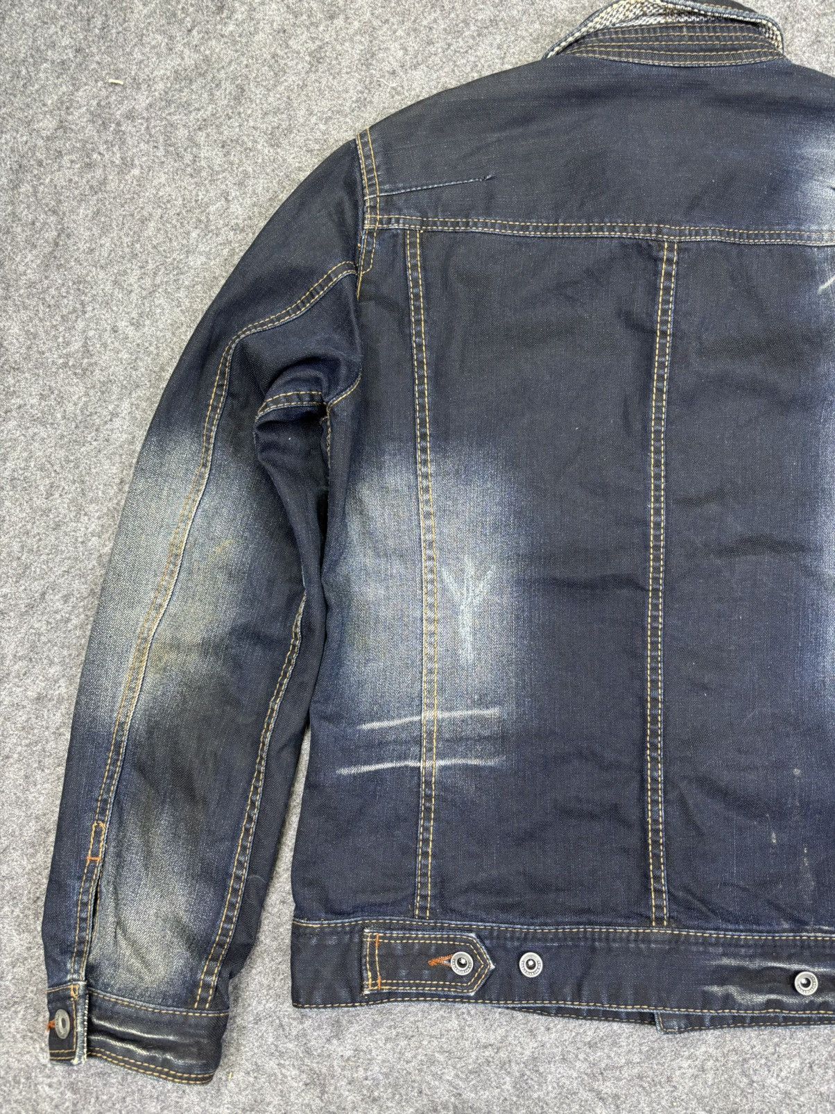Japanese Brand Very Rare NCFM Sick Indigo Stone Wash Trucker Jacket F820 Size US XS / EU 42 / 0 - 11 Thumbnail