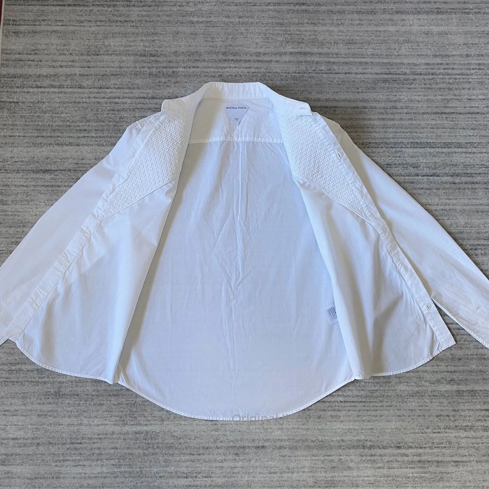 Bottega Veneta Bottega Veneta White Woven Shirt Jacket. Size US L / EU 52-54 / 3 - 4 Thumbnail