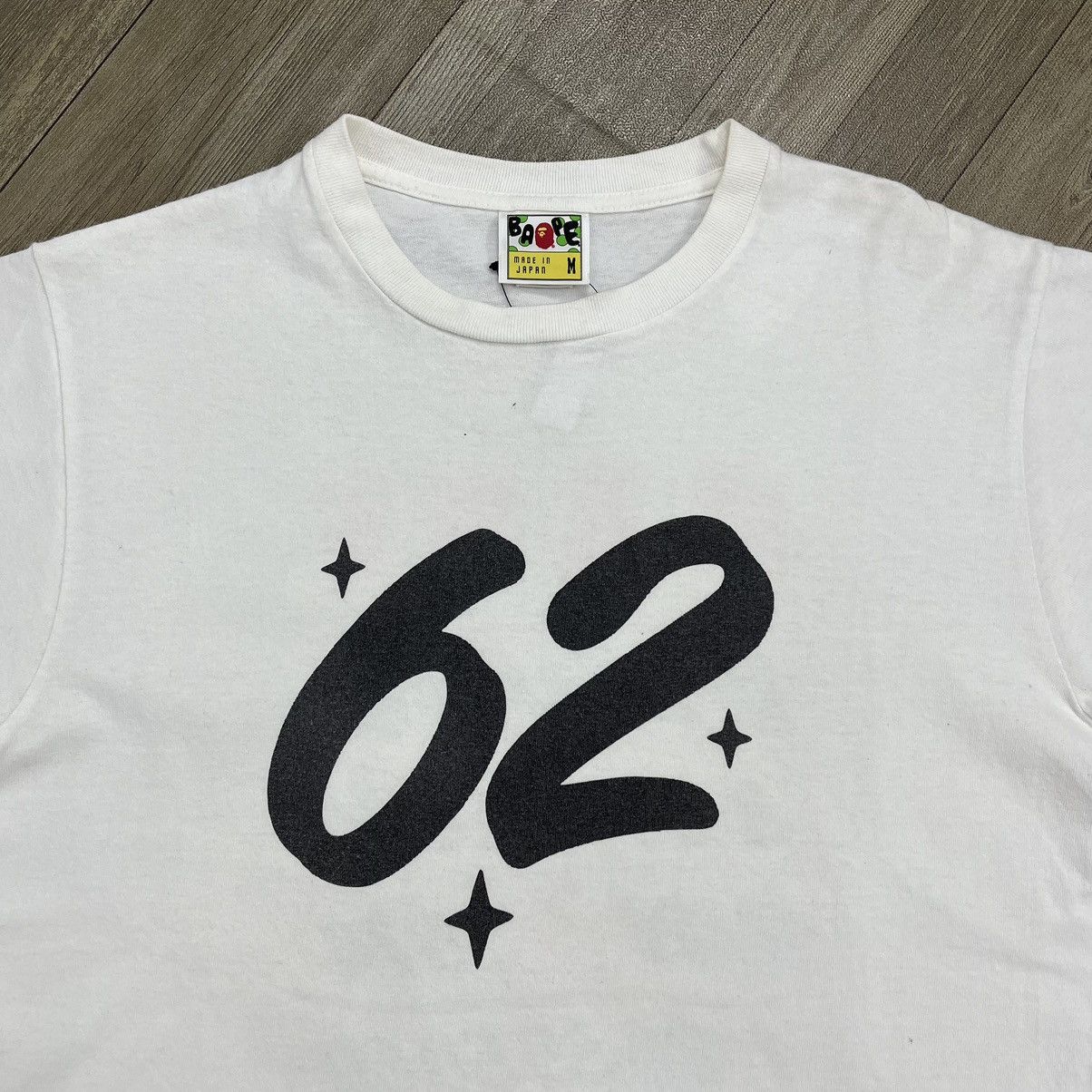 Bape Bape 62 Number White Tshirt Size US XS / EU 42 / 0 - 2 Thumbnail