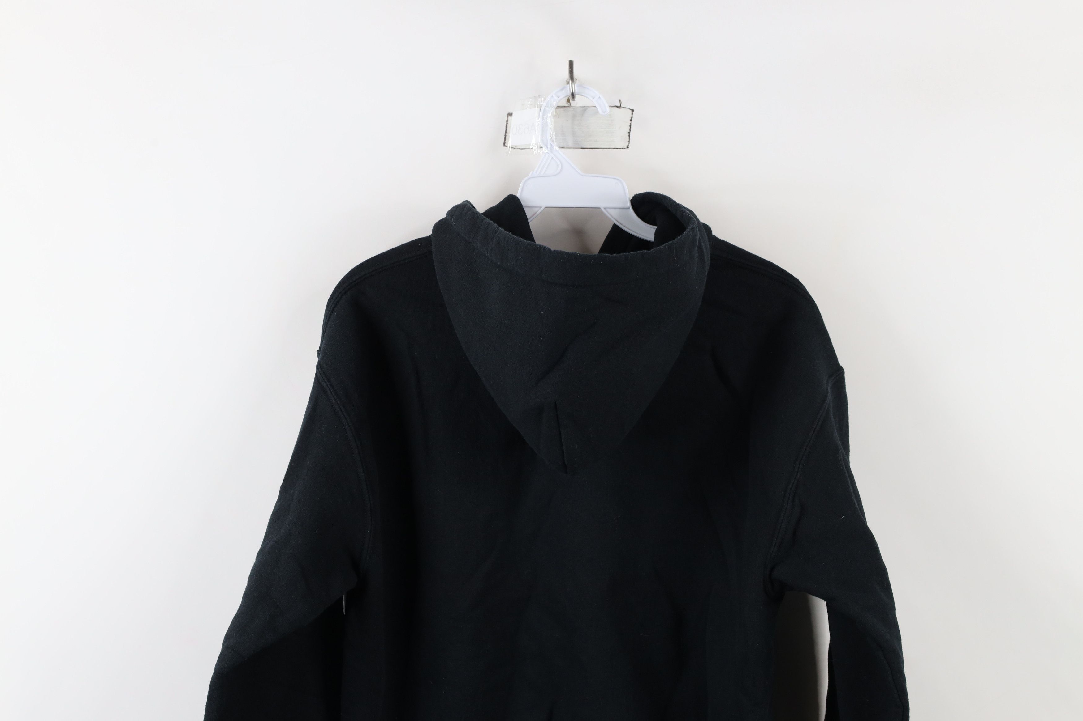 Vintage Vintage 90s Y2K Streetwear Blank Hoodie Sweatshirt Black Size US S / EU 44-46 / 1 - 11 Thumbnail