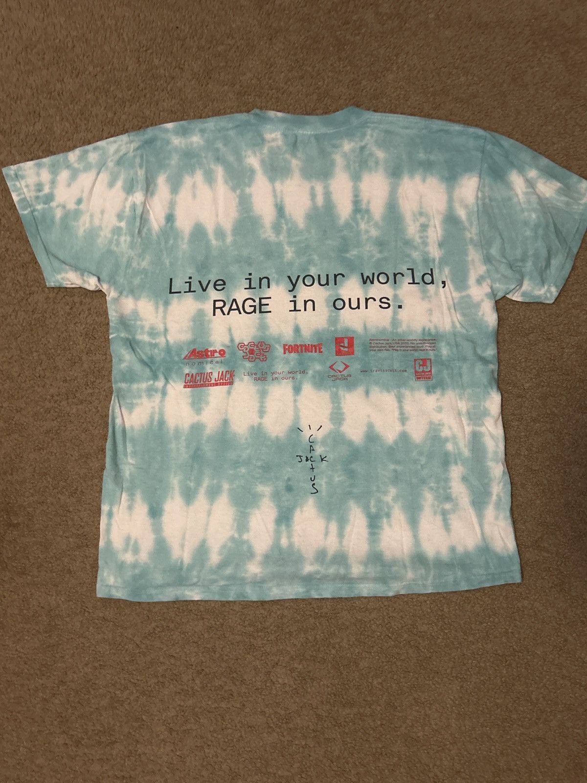 Travis Scott Cactus Jack Playstation Fortnite T-Shirt Size US L / EU 52-54 / 3 - 3 Thumbnail